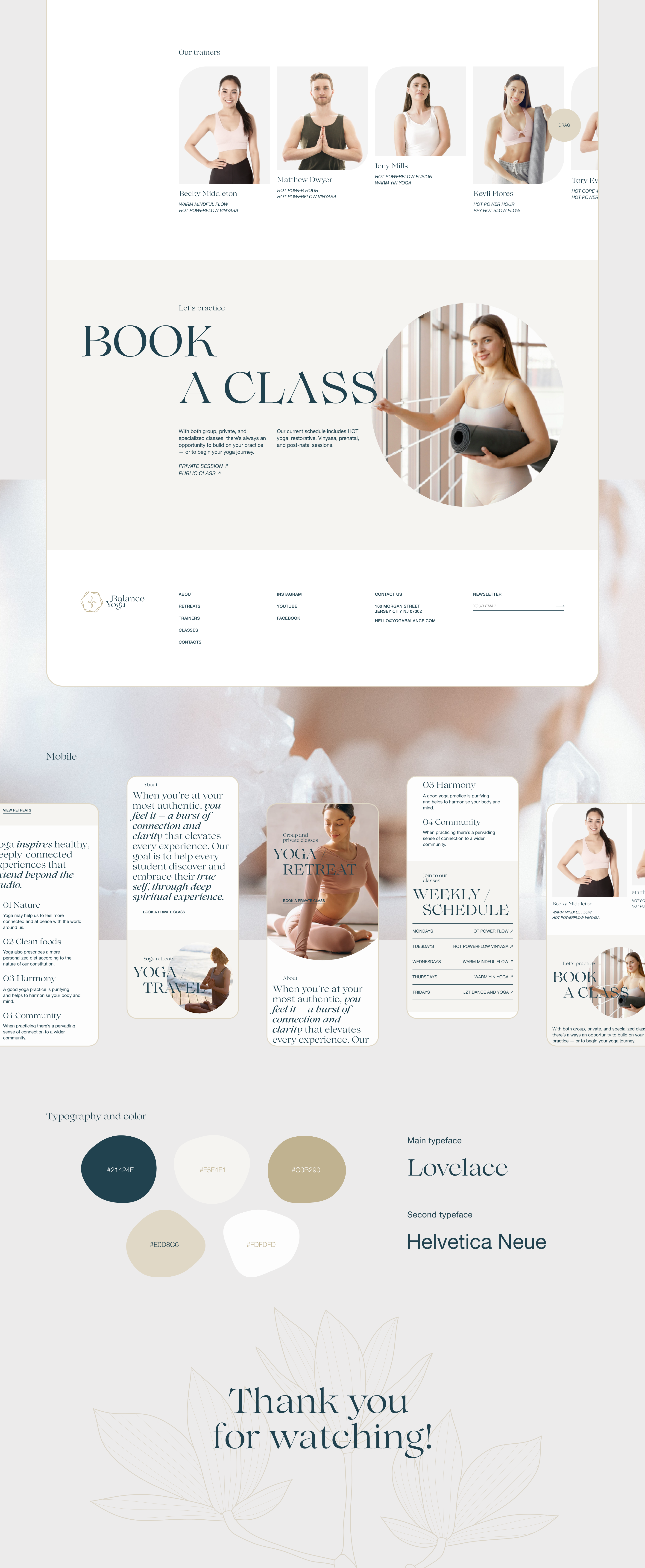 Yoga-Balance studio | Студия йоги — Изображение №2 — Интерфейсы на Dprofile