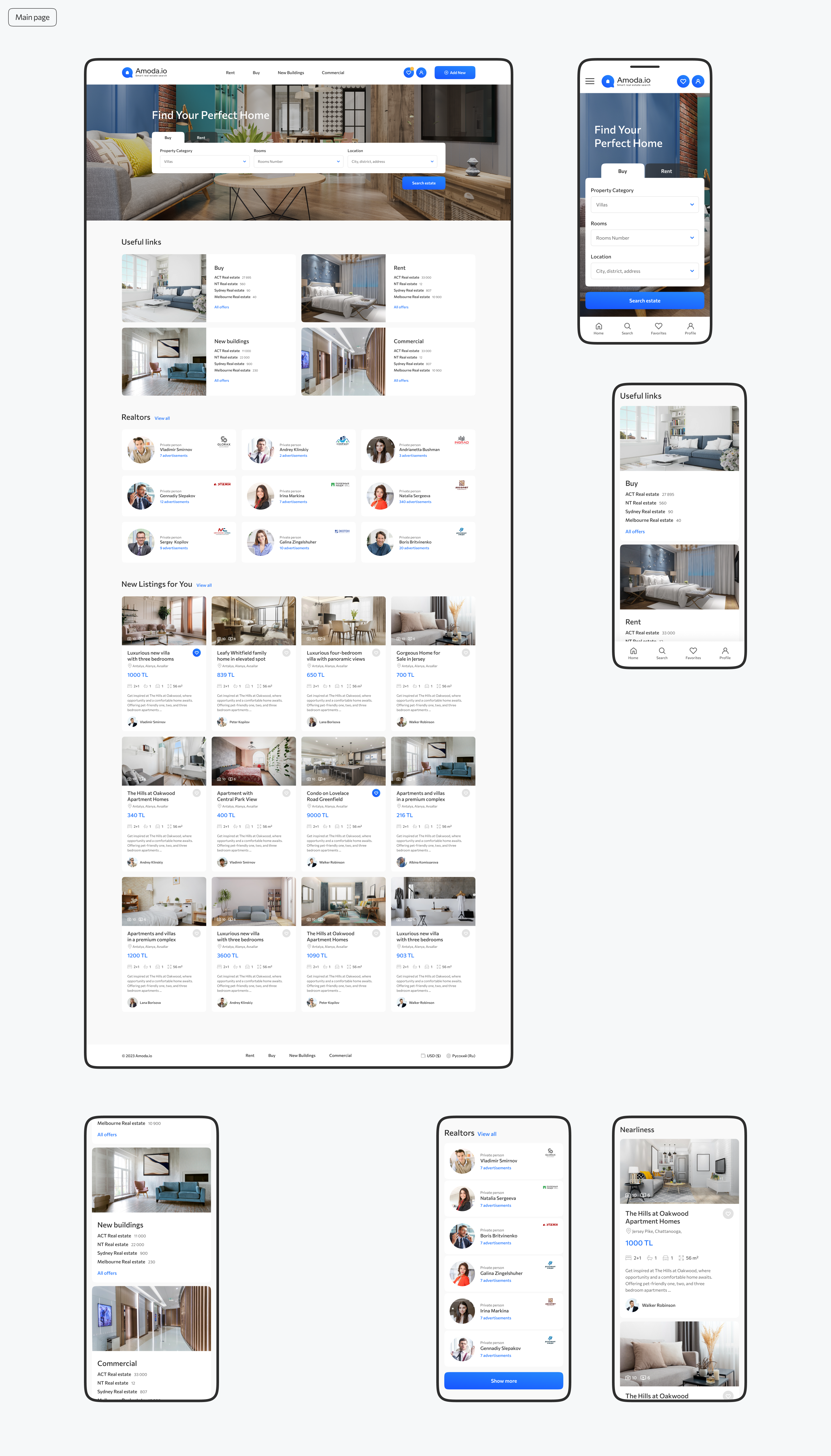Amoda.io – Real Estate in Turkey | Webservice — Изображение №2 — Интерфейсы на Dprofile