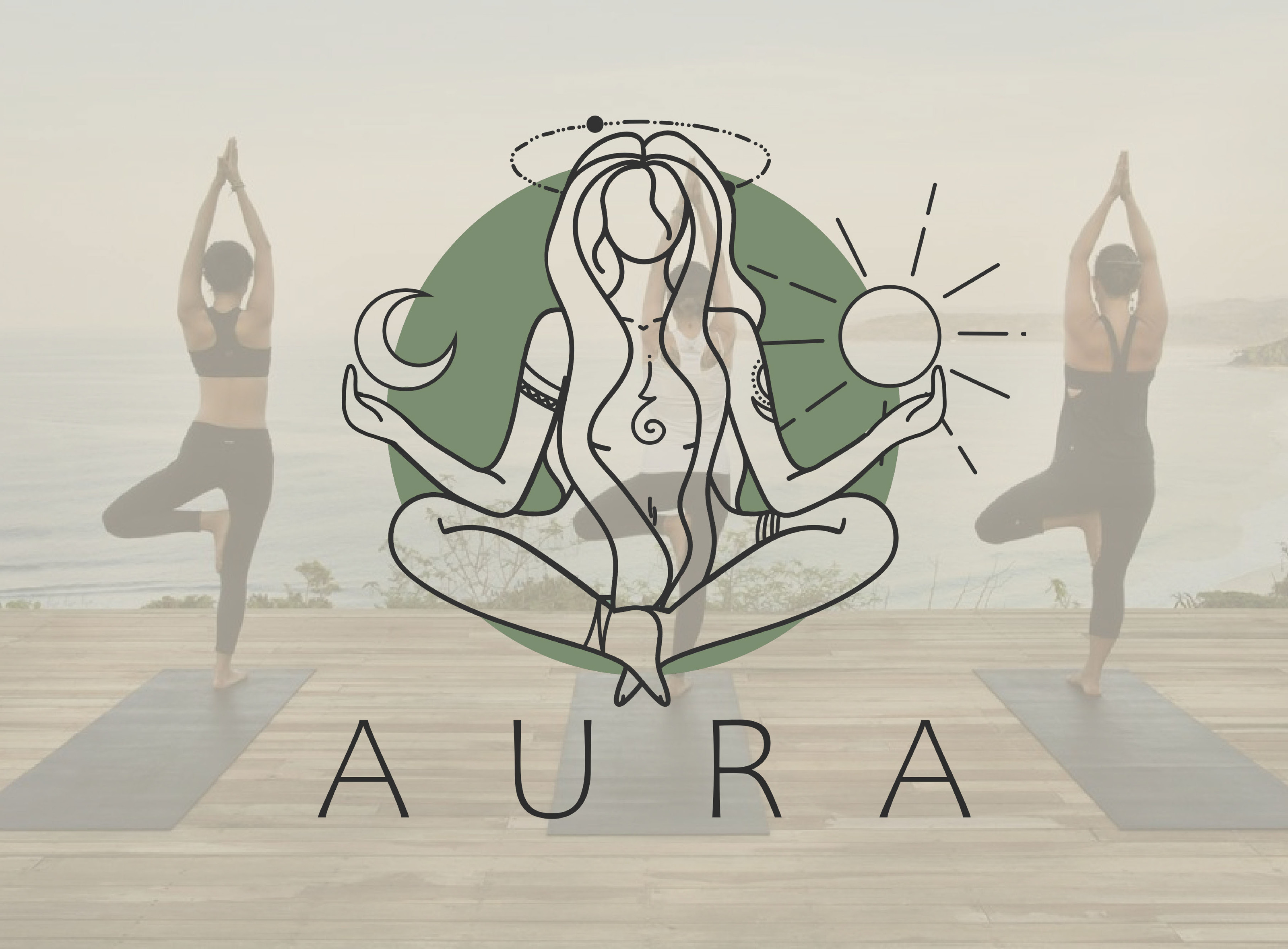AURA | Дизайн логотипа для студии йоги — Изображение №1 — Брендинг, Графика на Dprofile