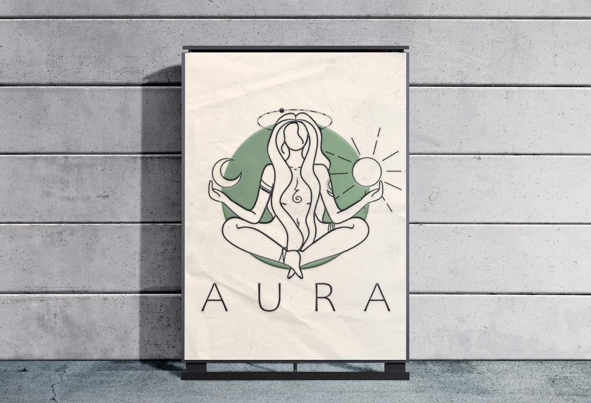 AURA | Дизайн логотипа для студии йоги — Изображение №5 — Брендинг, Графика на Dprofile