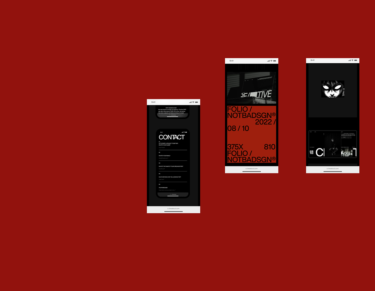 Breakout studio website concept — Изображение №10 — Интерфейсы, Брендинг на Dprofile
