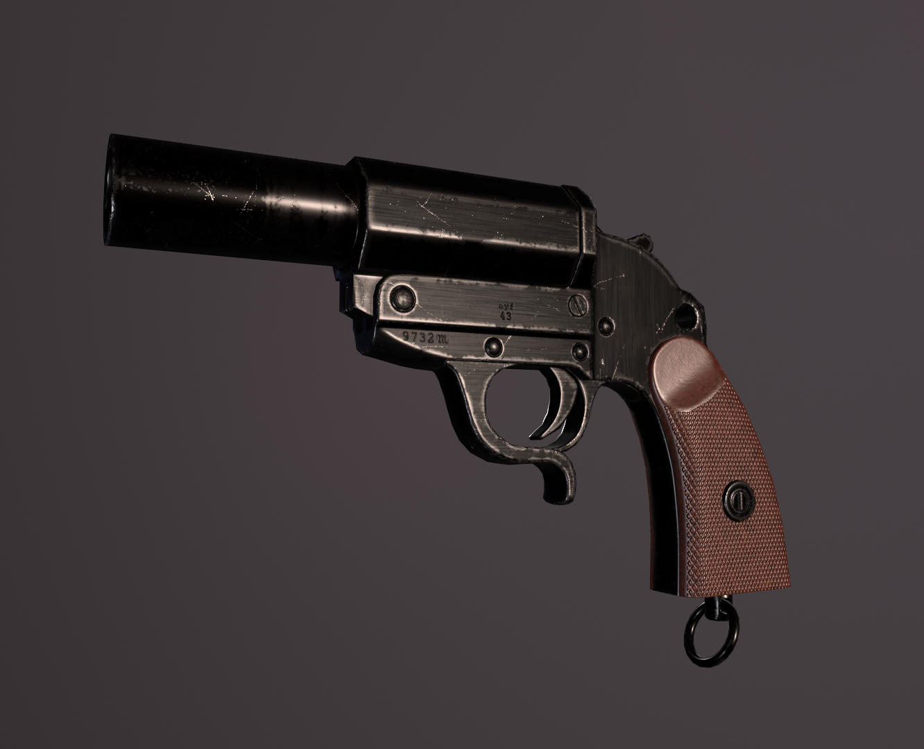 Flare-gun Walther LP-34 (1943) — Иллюстрация, 3D на Dprofile