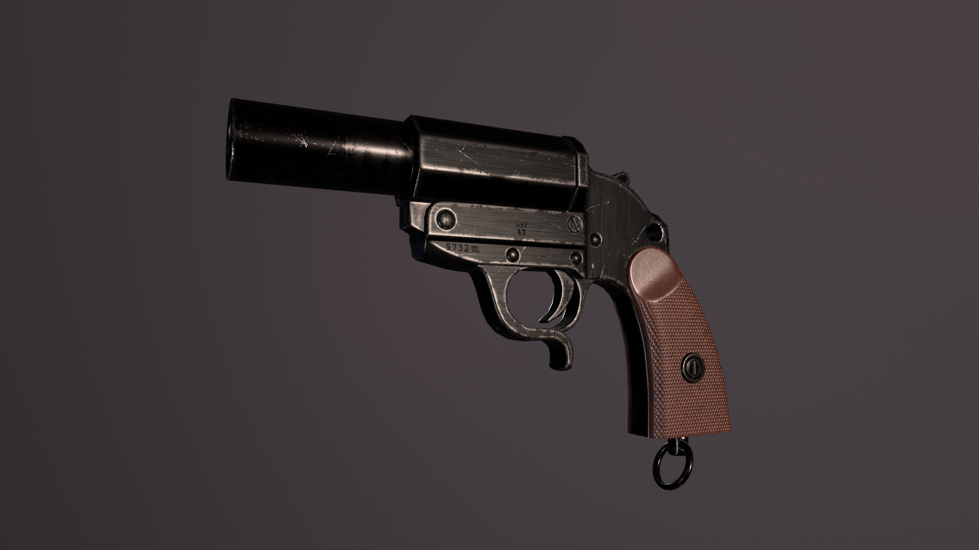 Flare-gun Walther LP-34 (1943) — Изображение №1 — Иллюстрация, 3D на Dprofile