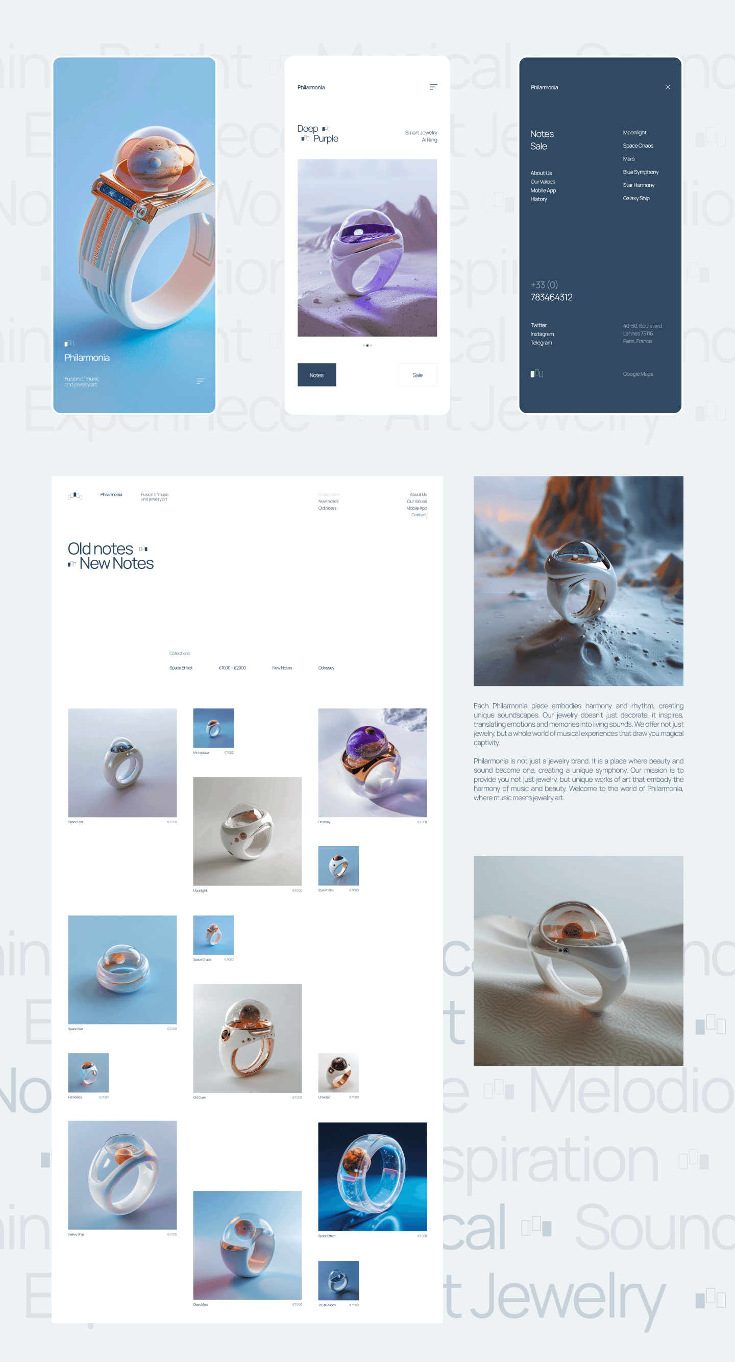 Concept Jewelry Store | Philarmonia — Изображение №8 — Интерфейсы, Брендинг на Dprofile