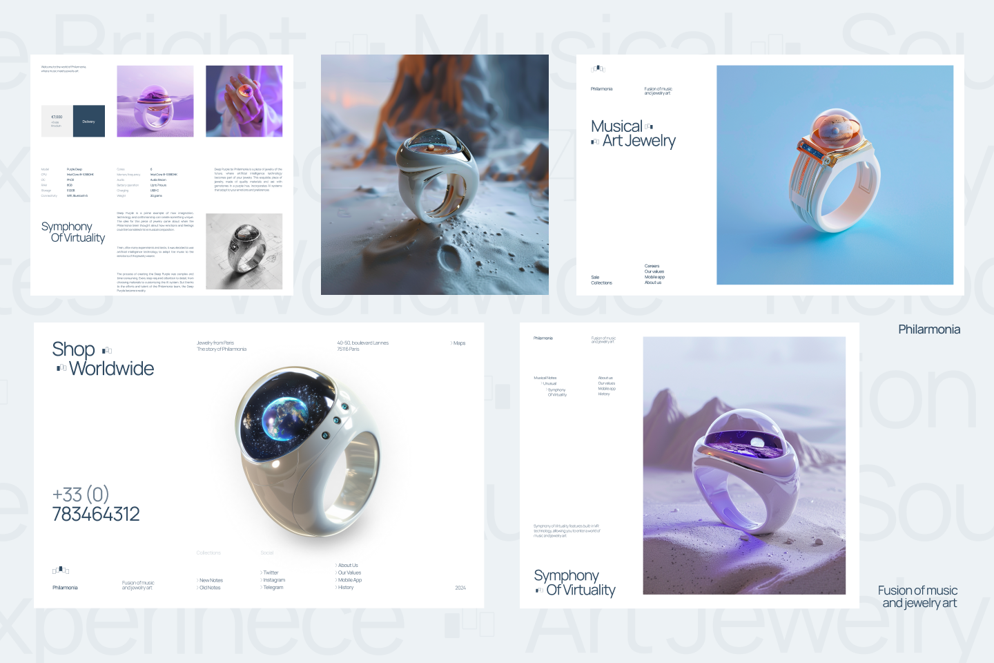 Concept Jewelry Store | Philarmonia — Изображение №1 — Интерфейсы, Брендинг на Dprofile