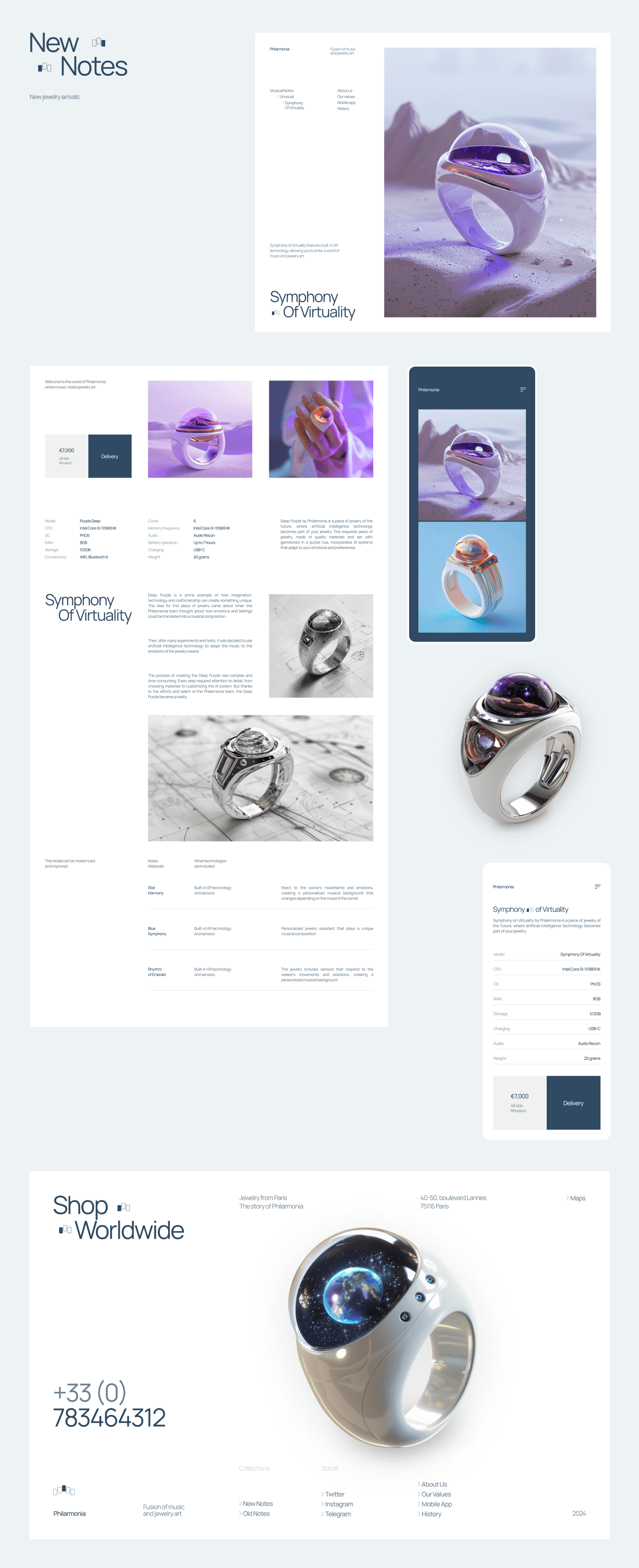 Concept Jewelry Store | Philarmonia — Изображение №7 — Интерфейсы, Брендинг на Dprofile