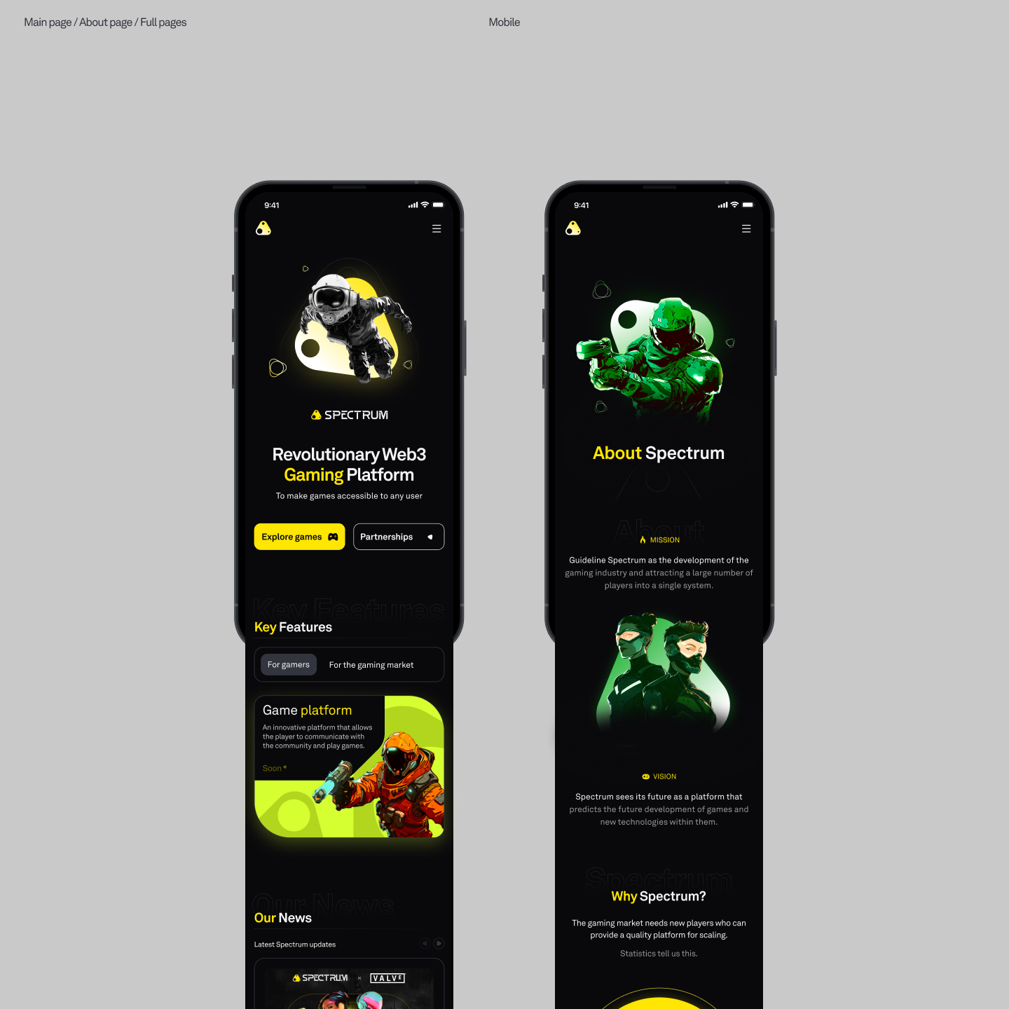 Spectrum – Brand Identity & Website Design — Изображение №24 — Интерфейсы, Брендинг на Dprofile