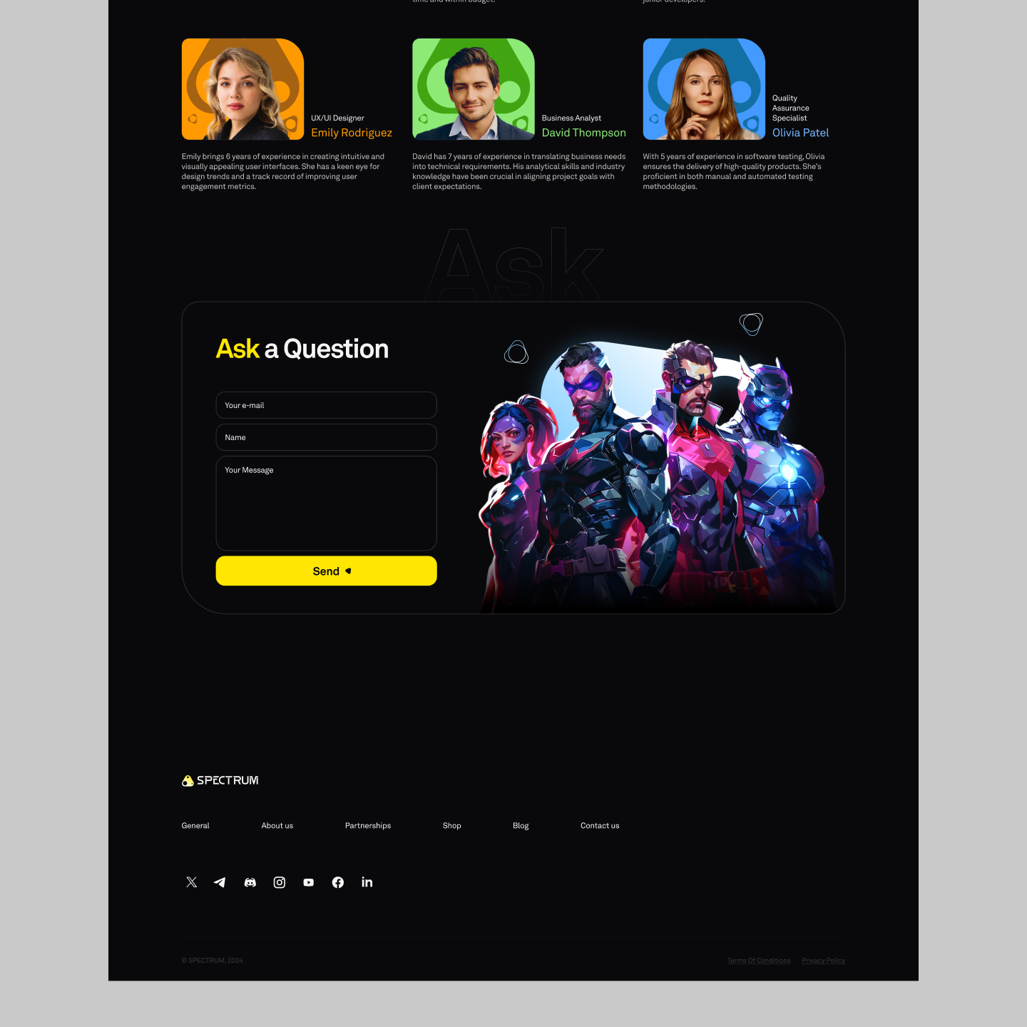Spectrum – Brand Identity & Website Design — Изображение №15 — Интерфейсы, Брендинг на Dprofile