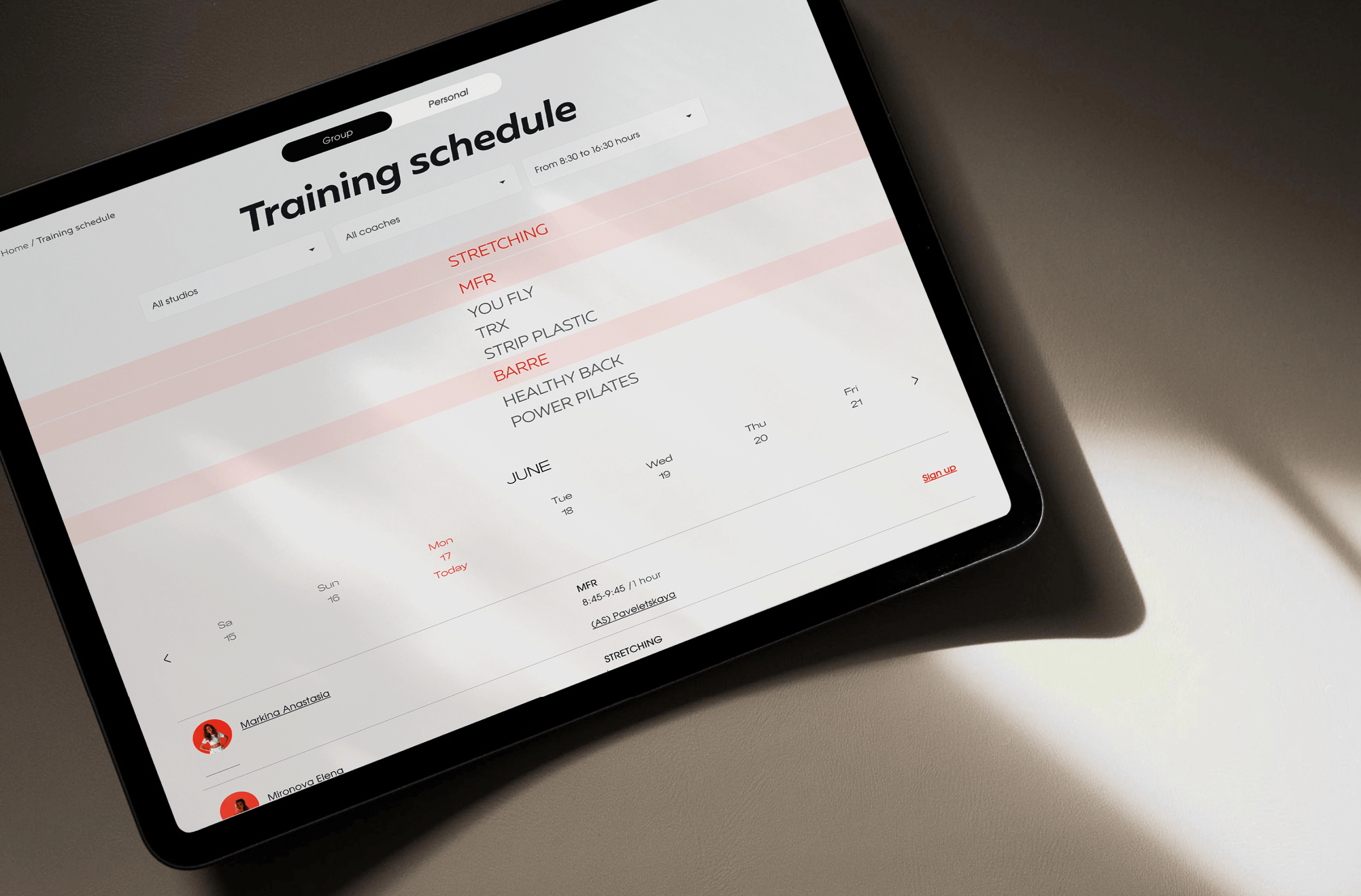 Stretching studio |UI/UX| Web-Design — Изображение №8 — Интерфейсы, Брендинг на Dprofile