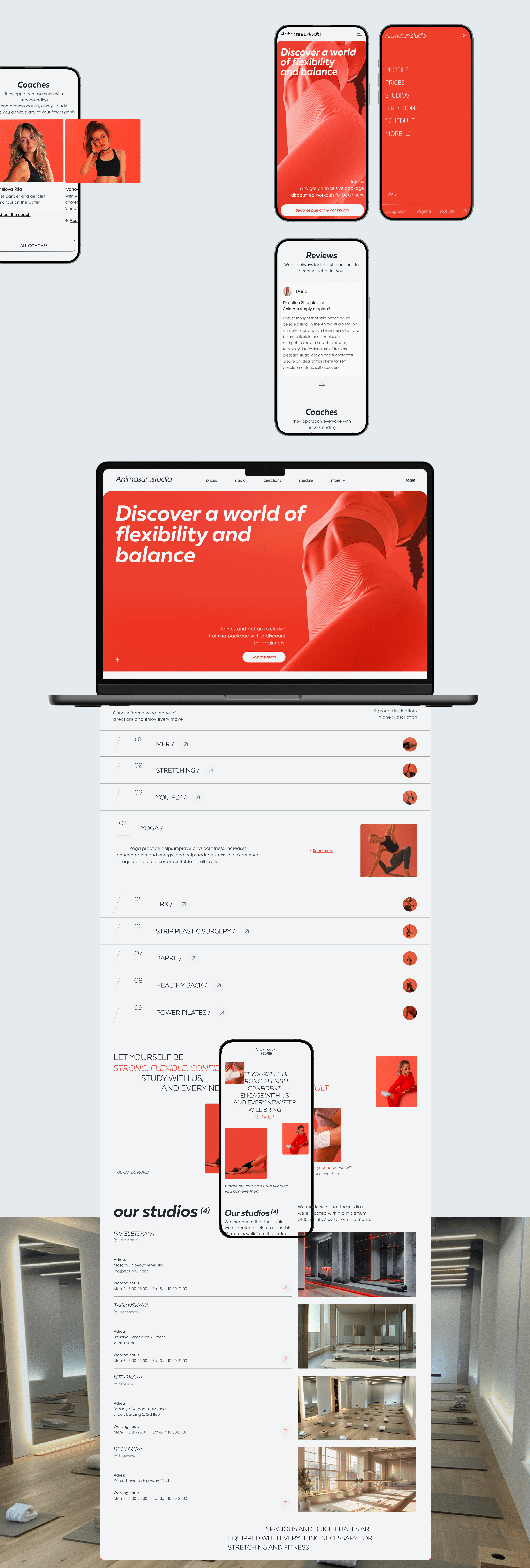 Stretching studio |UI/UX| Web-Design — Изображение №3 — Интерфейсы, Брендинг на Dprofile