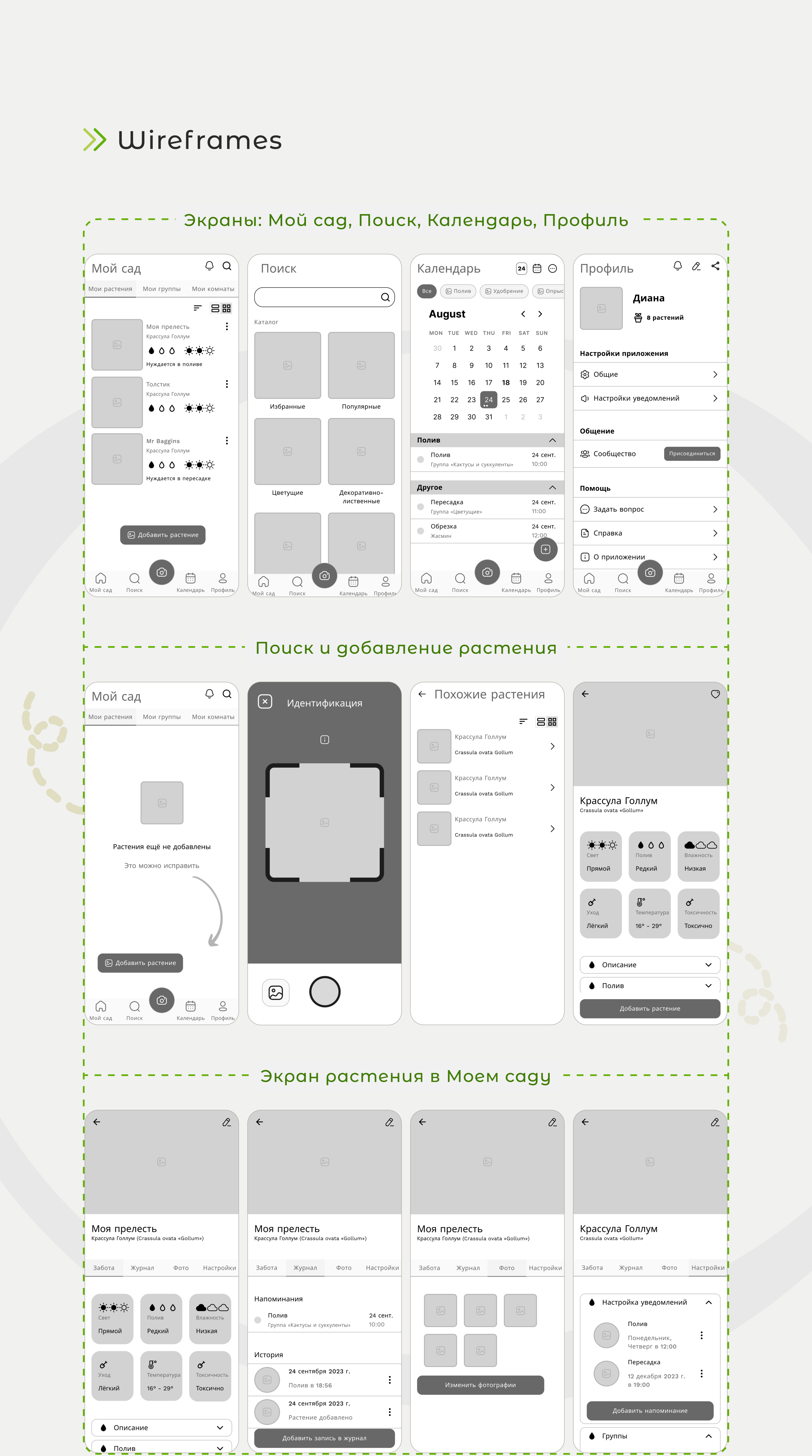 Мобильное приложение для ухода за растениями Plant Pal — Изображение №5 — Интерфейсы на Dprofile