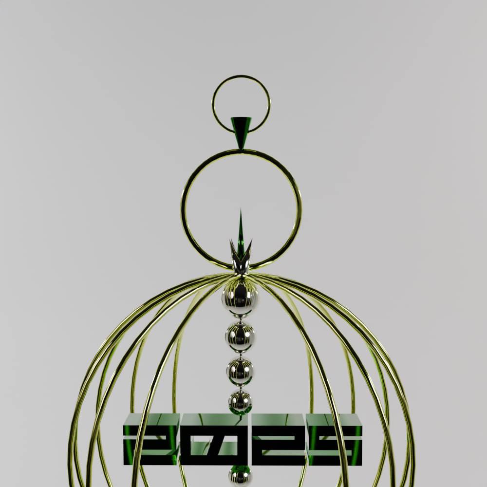 елочная игрушка 2025 — Изображение №1 — Иллюстрация, 3D на Dprofile