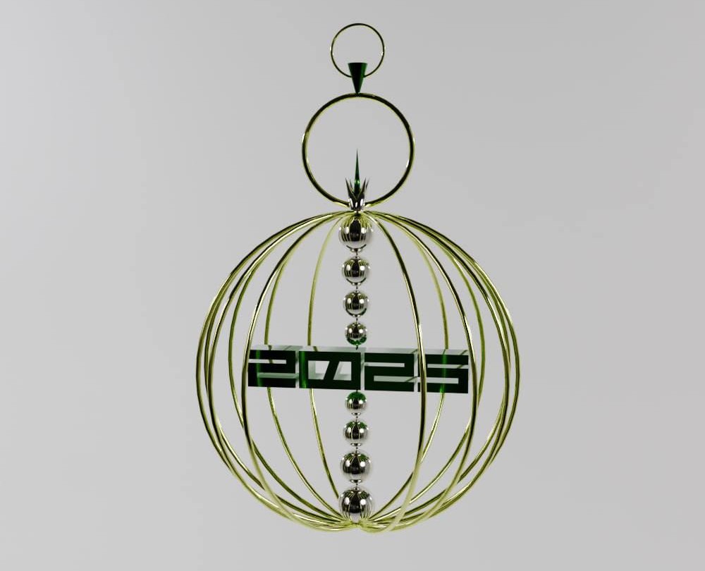 елочная игрушка 2025 — Иллюстрация, 3D на Dprofile