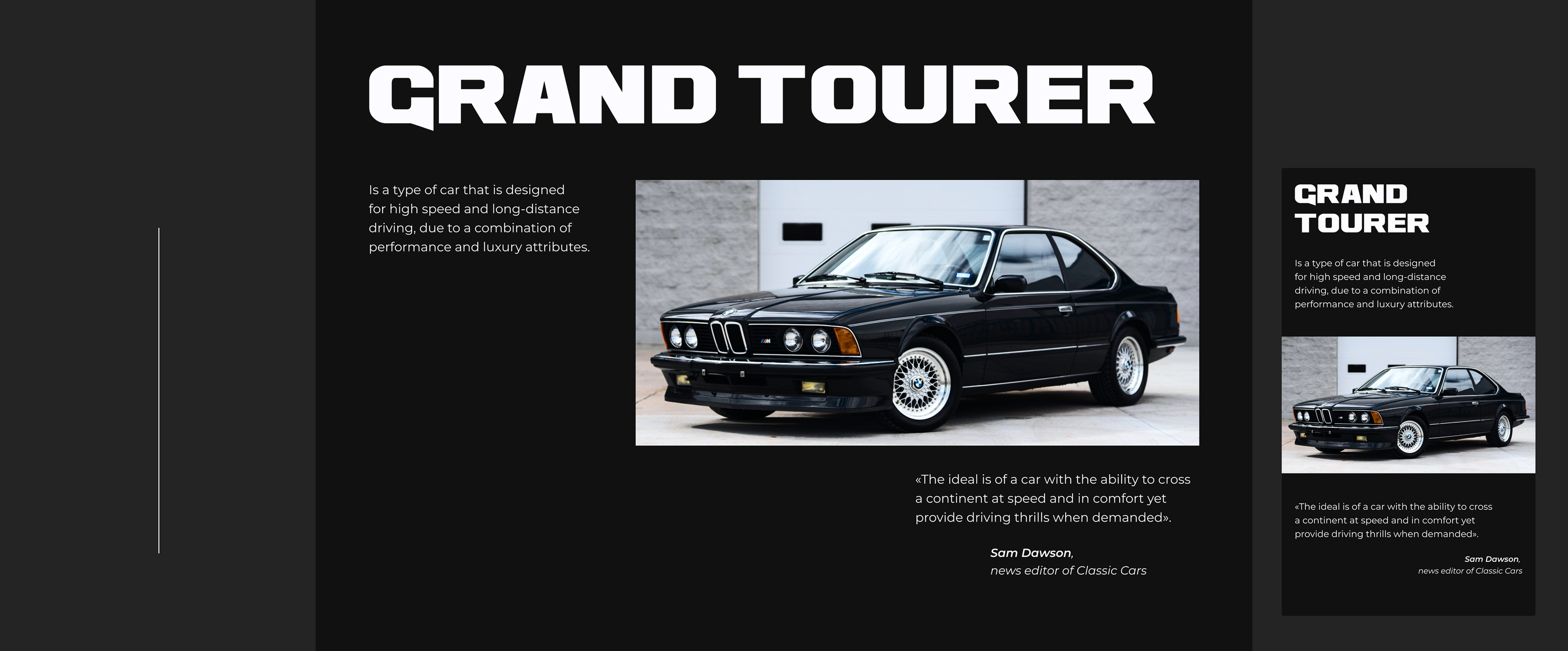 Сайт для автомобиля BMW E24 — Изображение №11 — Интерфейсы на Dprofile