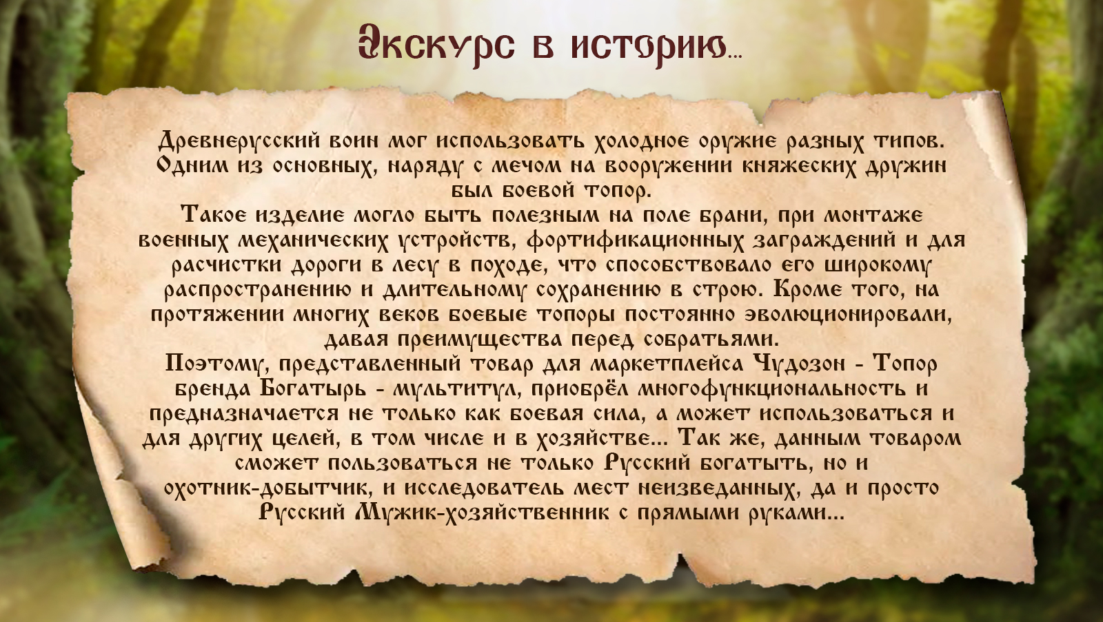 Лукоморье "Топор волшебный" — Изображение №3 — Графика, Маркетинг на Dprofile