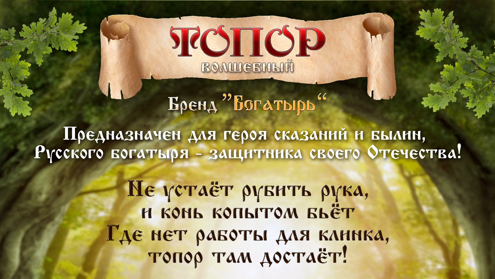 Лукоморье "Топор волшебный" — Изображение №2 — Графика, Маркетинг на Dprofile