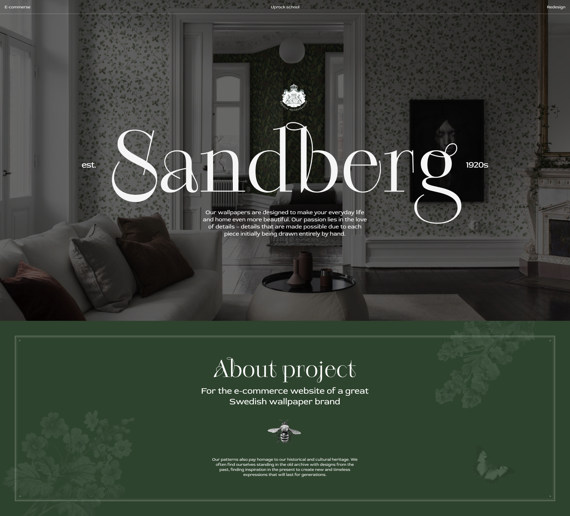 E-commerse / Sandberg wallpapers  / Redesign — Изображение №1 — Интерфейсы на Dprofile