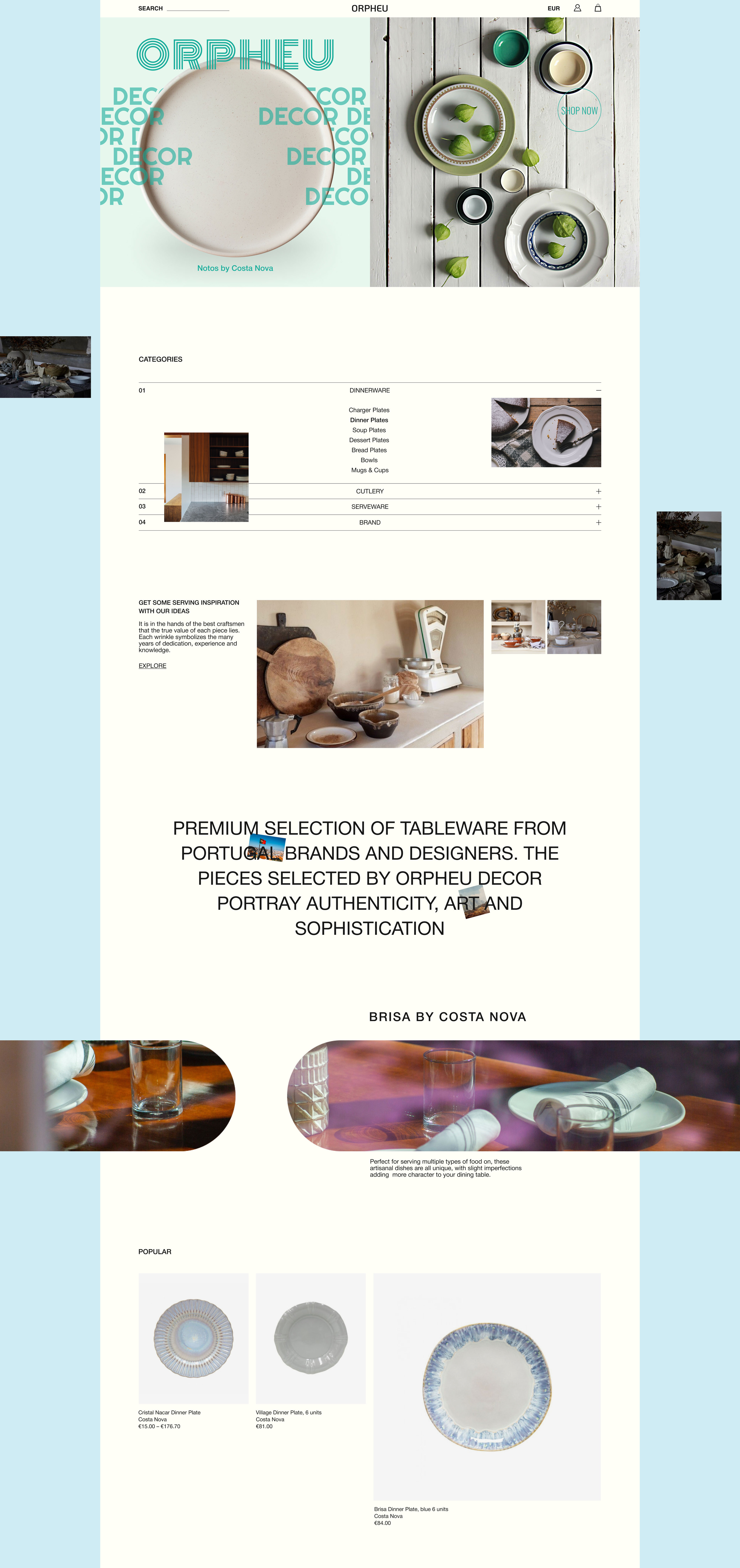 ORPHEU DECOR | redesign concept — Изображение №2 — Интерфейсы на Dprofile