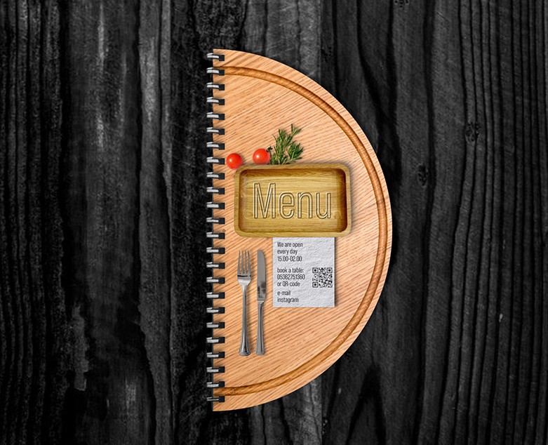 Дизайн меню для ресторана на Dprofile