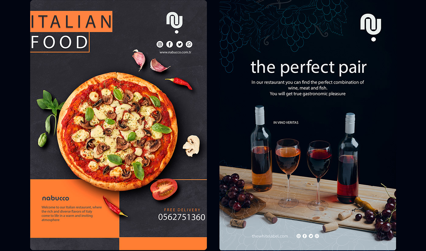 Nabucco | Итальянский ресторан — Изображение №10 — Интерфейсы, Брендинг на Dprofile