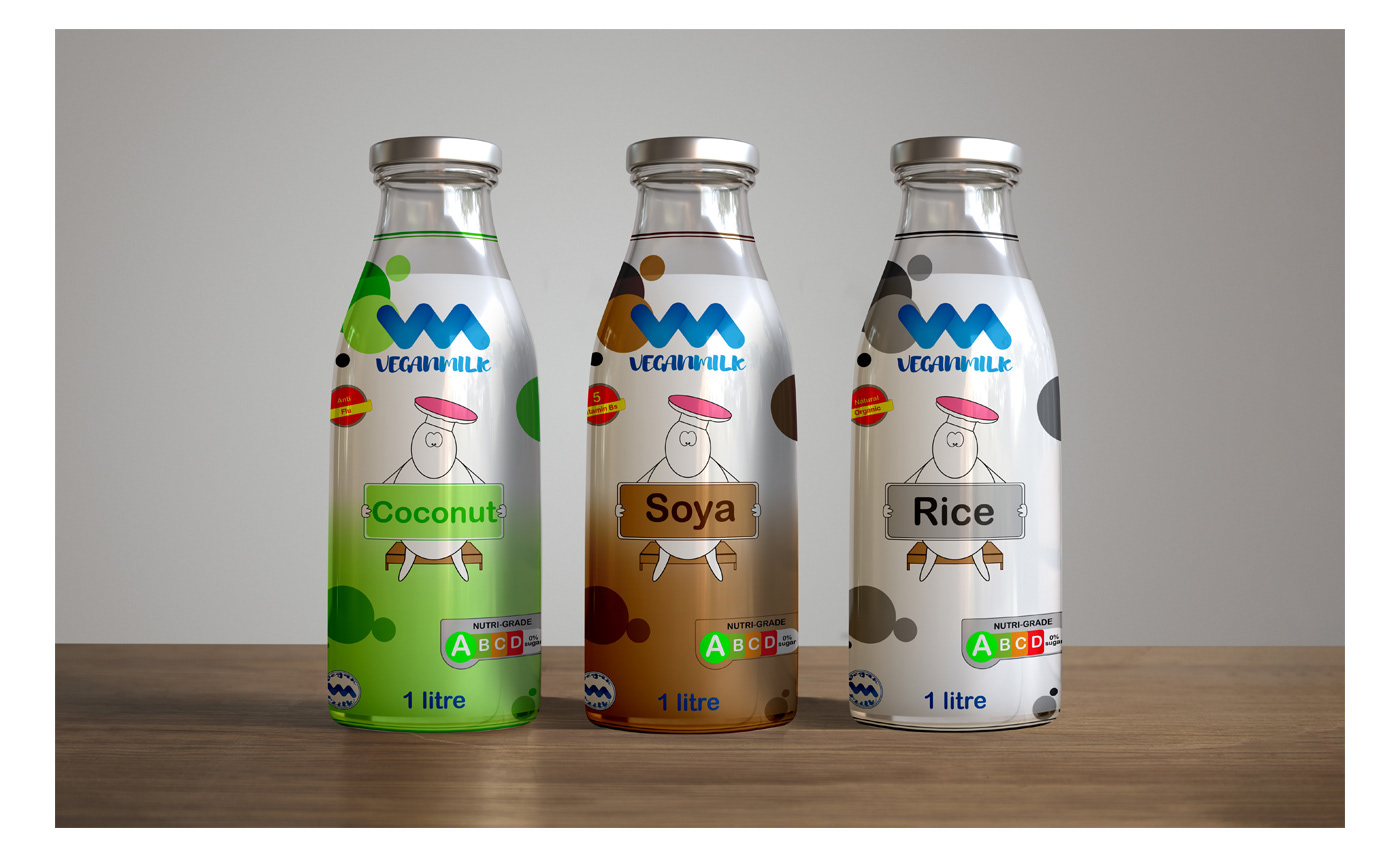 Дизайн этикетки на бутылку молока — Изображение №2 — Брендинг, Иллюстрация на Dprofile