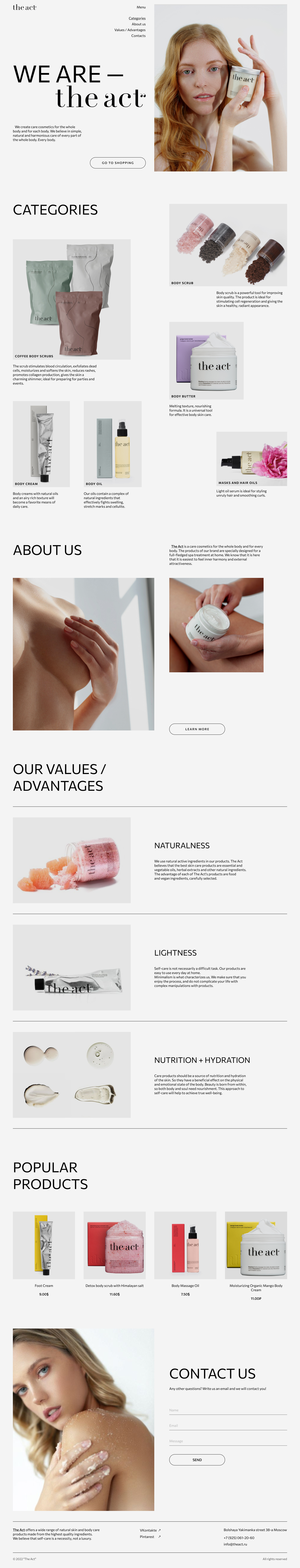 Редизайн сайта The act — Изображение №1 — Интерфейсы на Dprofile