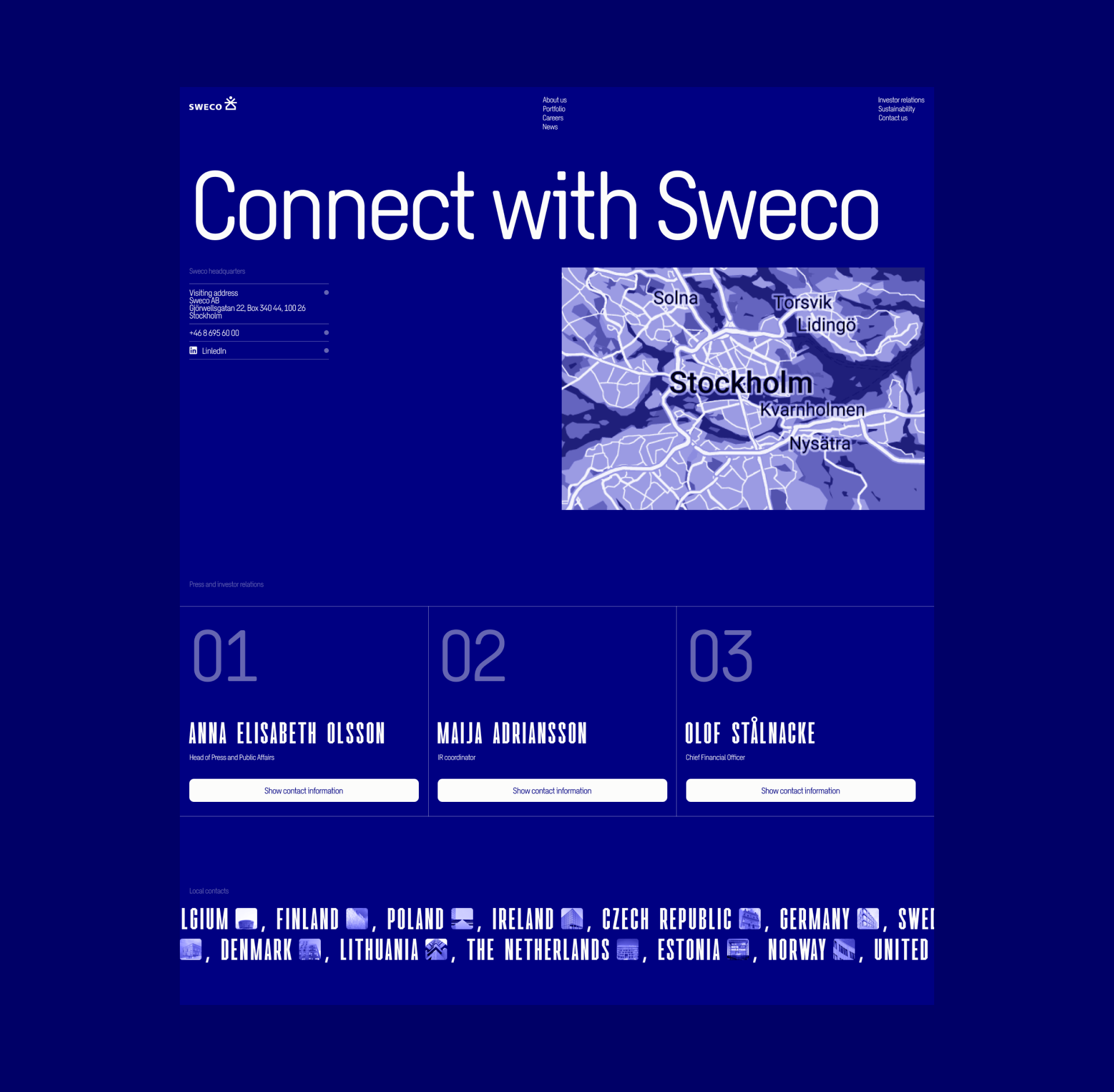 Sweco | Corporate Website Redesign — Изображение №10 — Интерфейсы на Dprofile