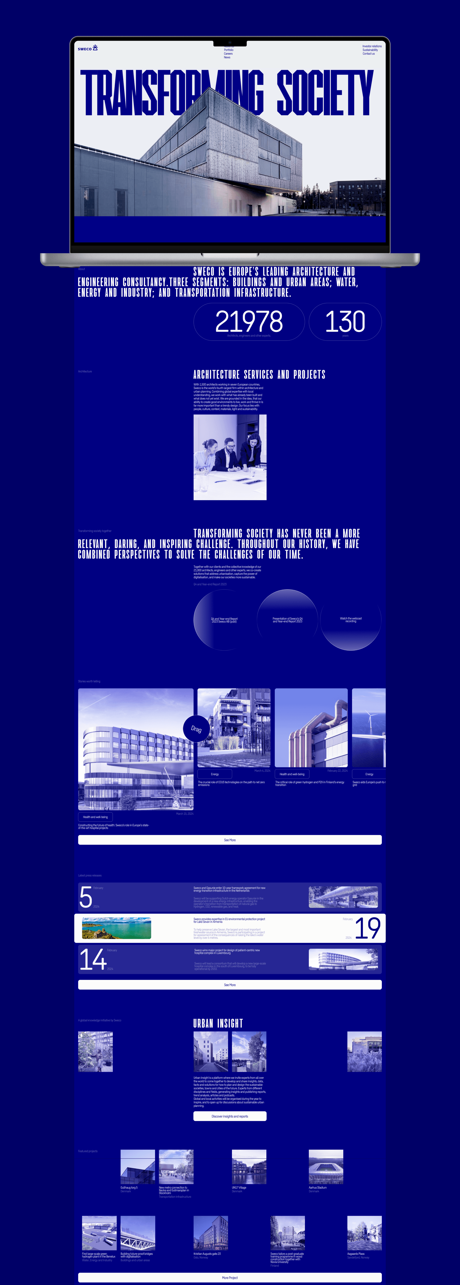 Sweco | Corporate Website Redesign — Изображение №2 — Интерфейсы на Dprofile