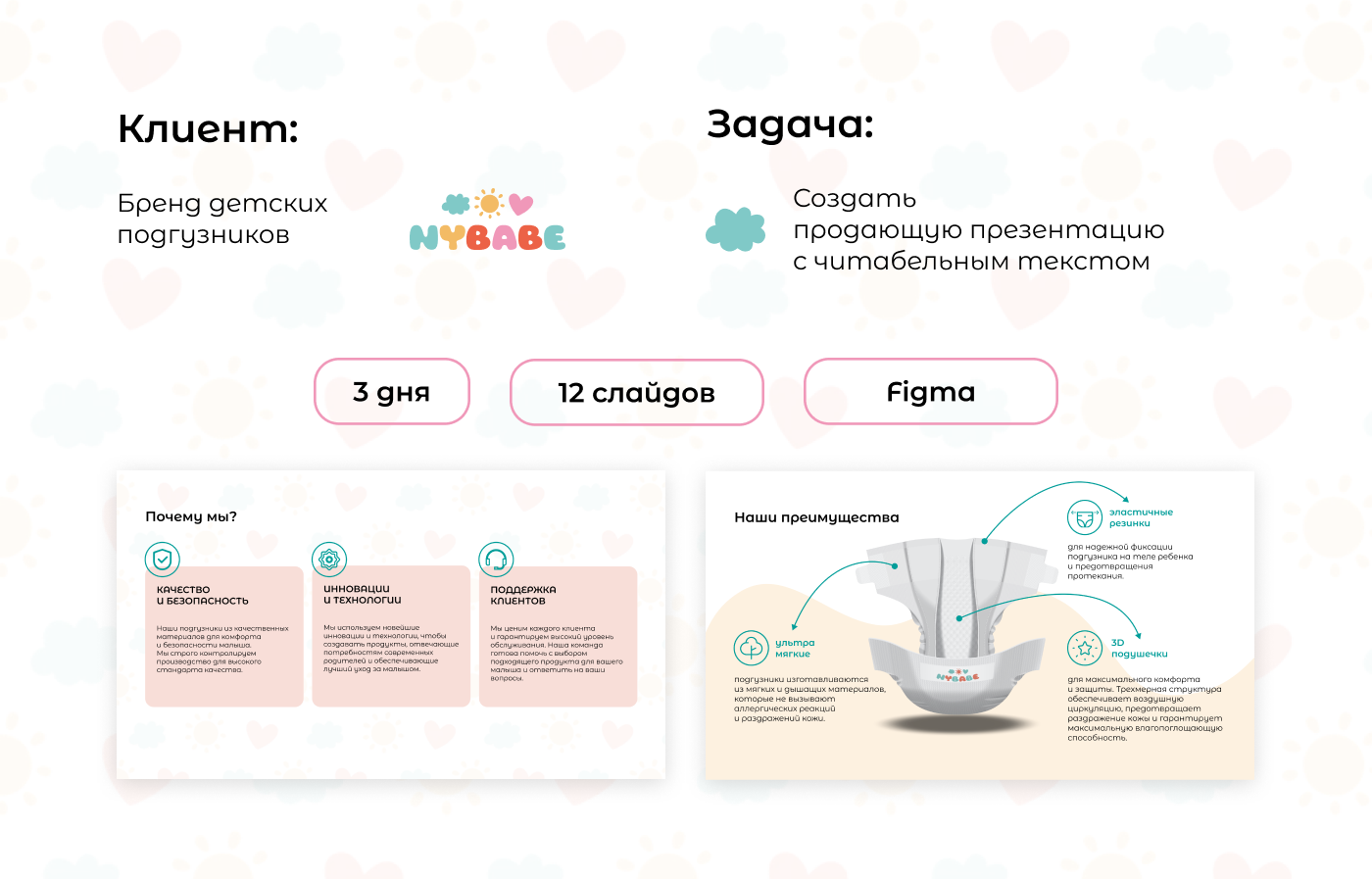 Презентация для бренда подгузников "NYBABE" — Изображение №2 — Маркетинг на Dprofile