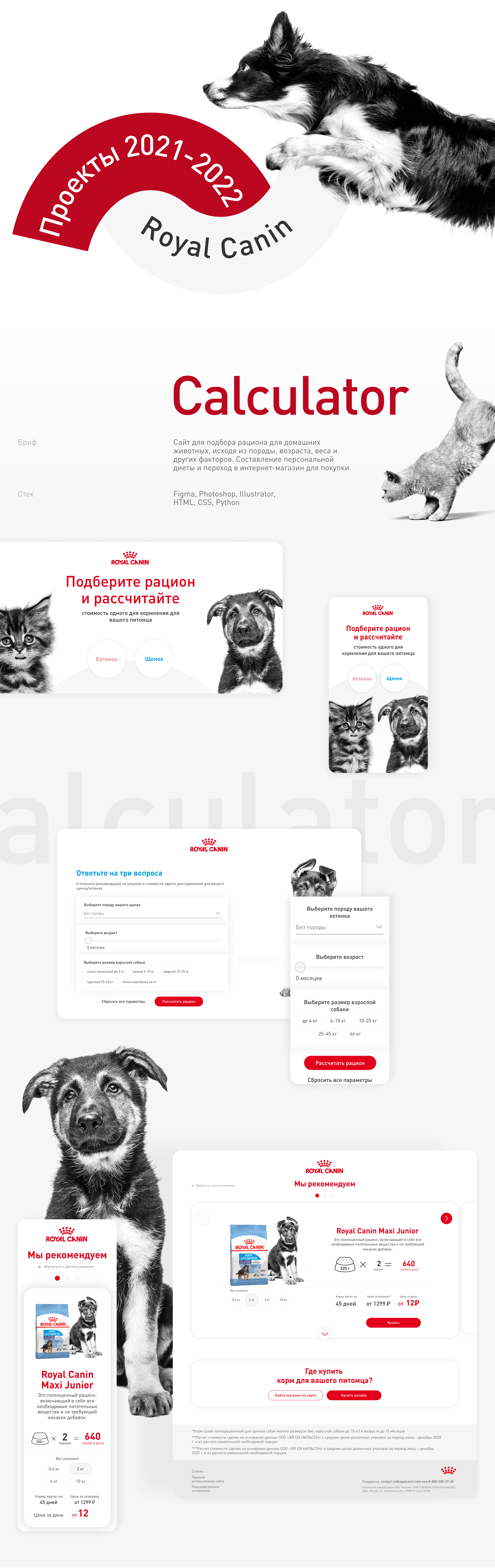Royal Canin: проекты 2021-2022 — Изображение №6 — Интерфейсы, Маркетинг на Dprofile