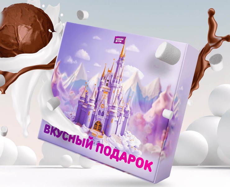 Шоколадные бомбочки с какао и маршмеллоу — Брендинг на Dprofile