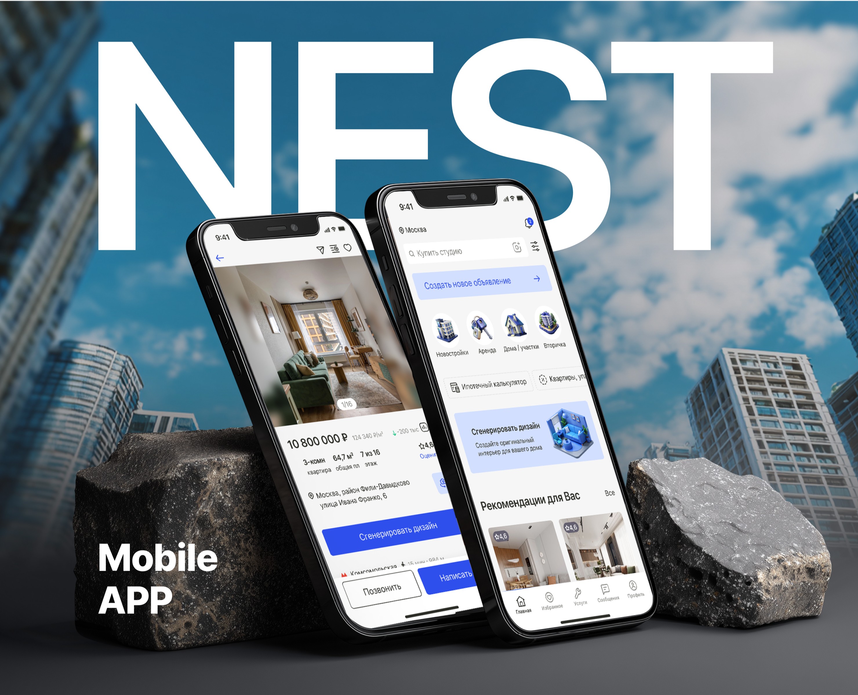 NEST mobile app - UX/UI design — Интерфейсы на Dprofile