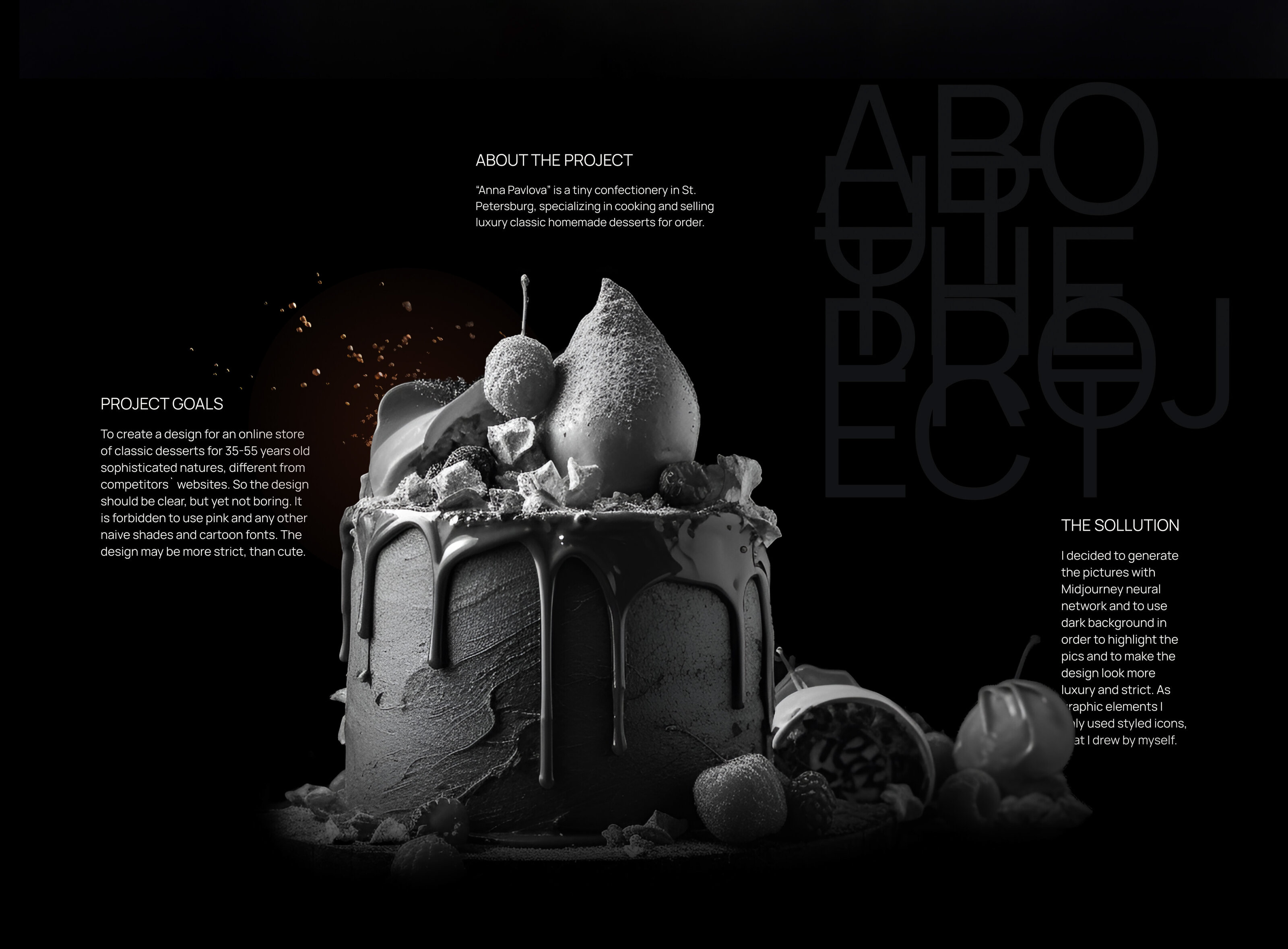 Online store of desserts — Изображение №2 — Интерфейсы, Анимация на Dprofile
