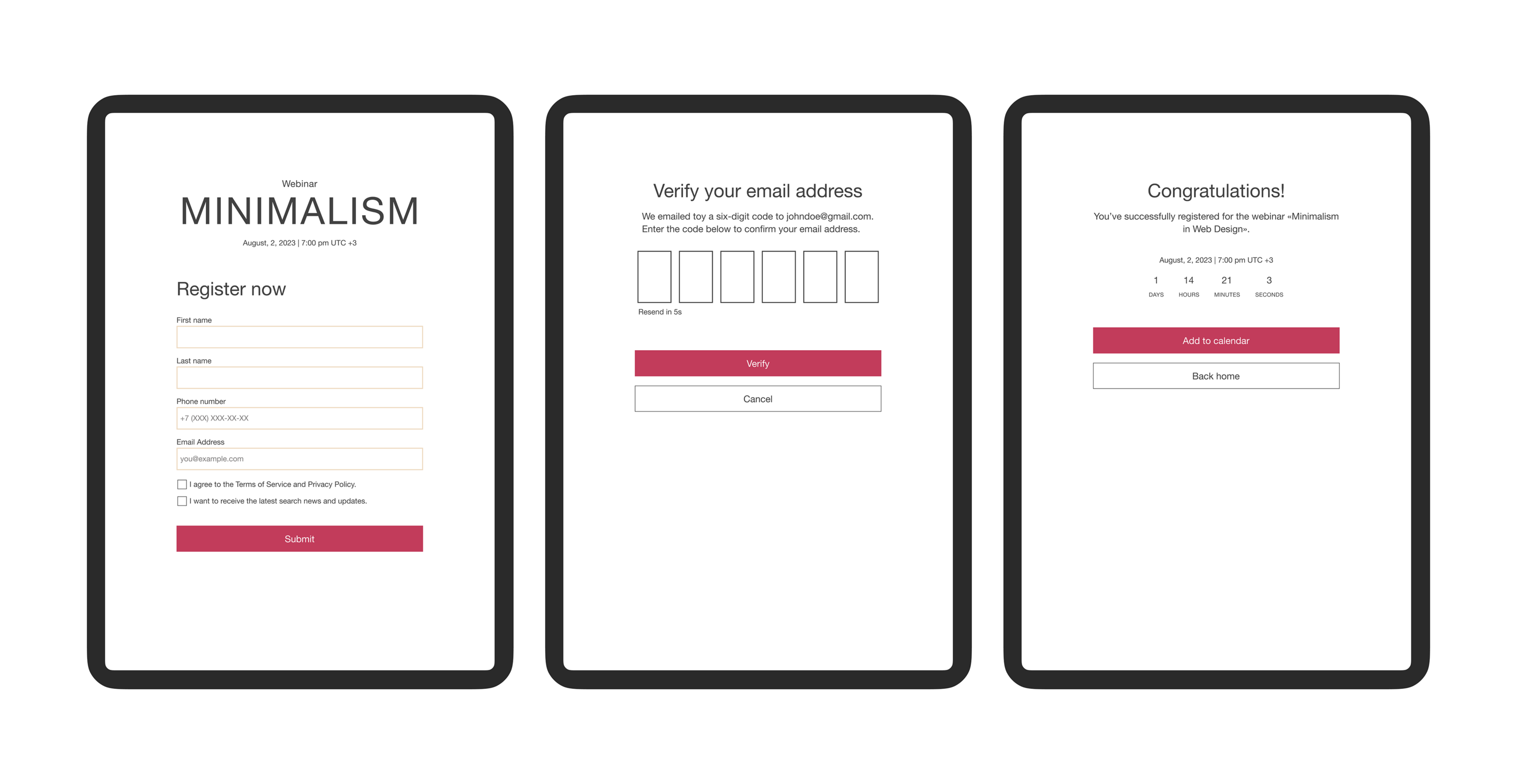 Landing Page Concept | Webinar | UX/UI Design — Изображение №4 — Интерфейсы на Dprofile