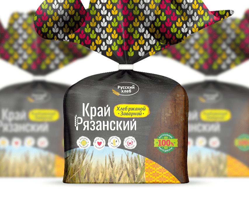 Проект упаковки хлеба Русский хлеб - Край Рязанский — Брендинг на Dprofile