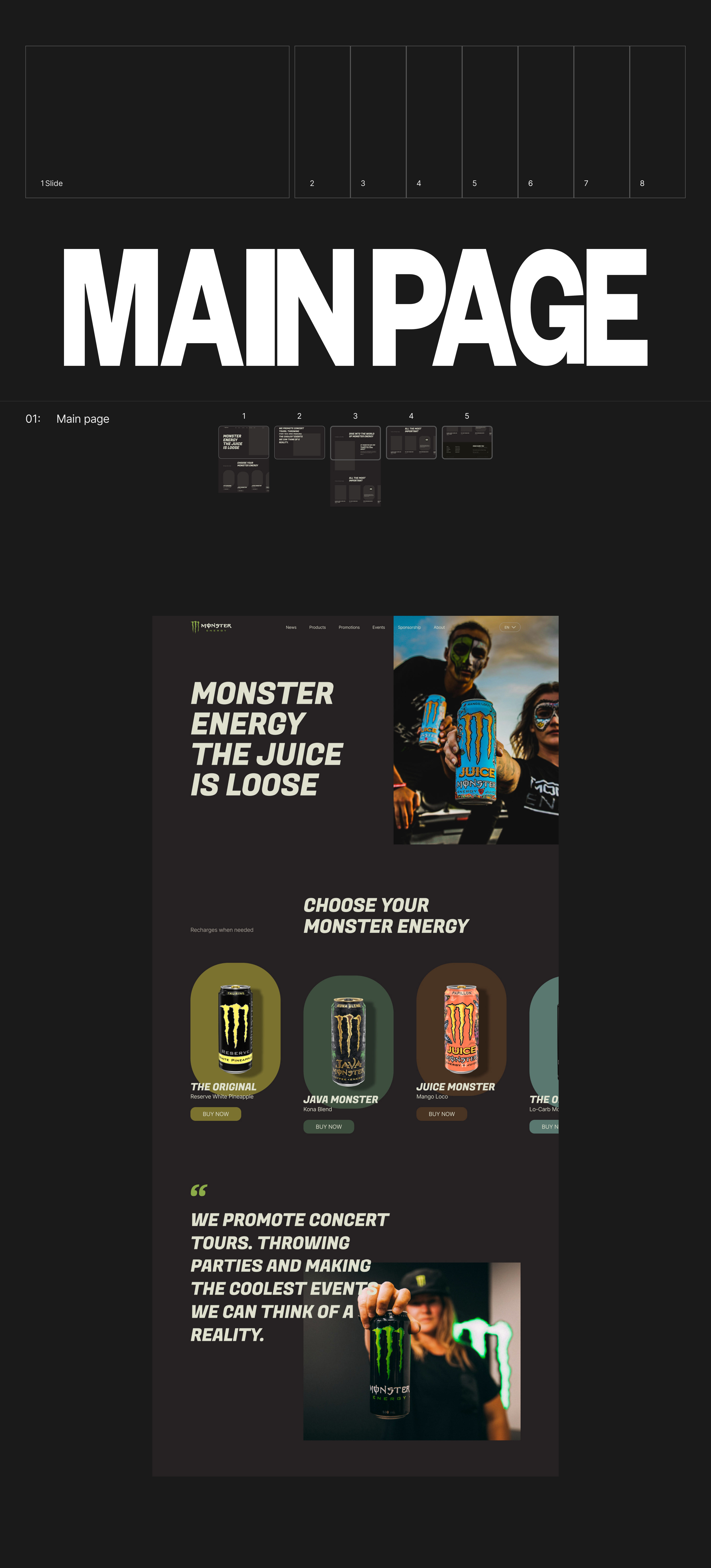 Monster Energy - website redesign — Изображение №3 — Интерфейсы на Dprofile