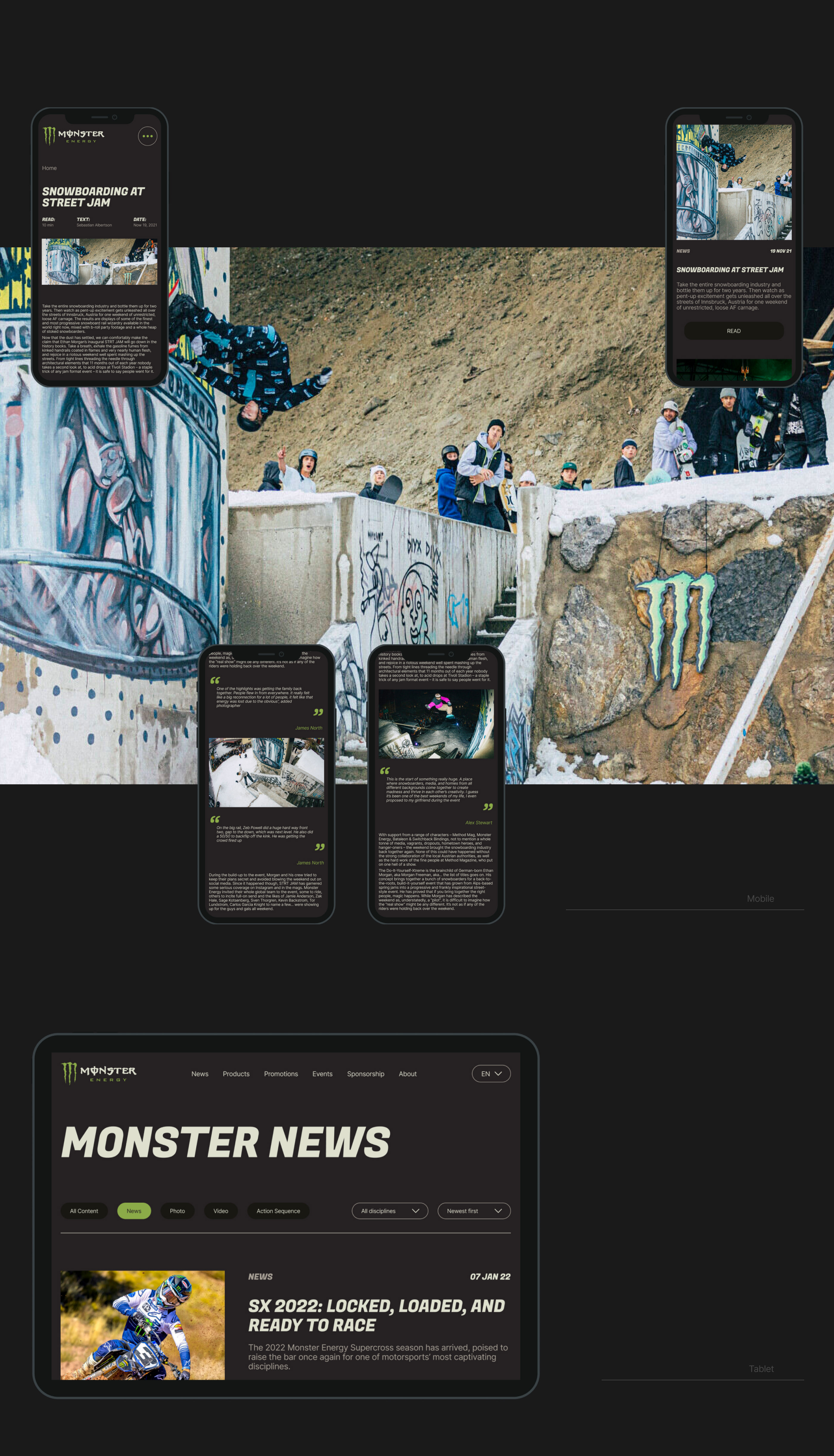 Monster Energy - website redesign — Изображение №10 — Интерфейсы на Dprofile