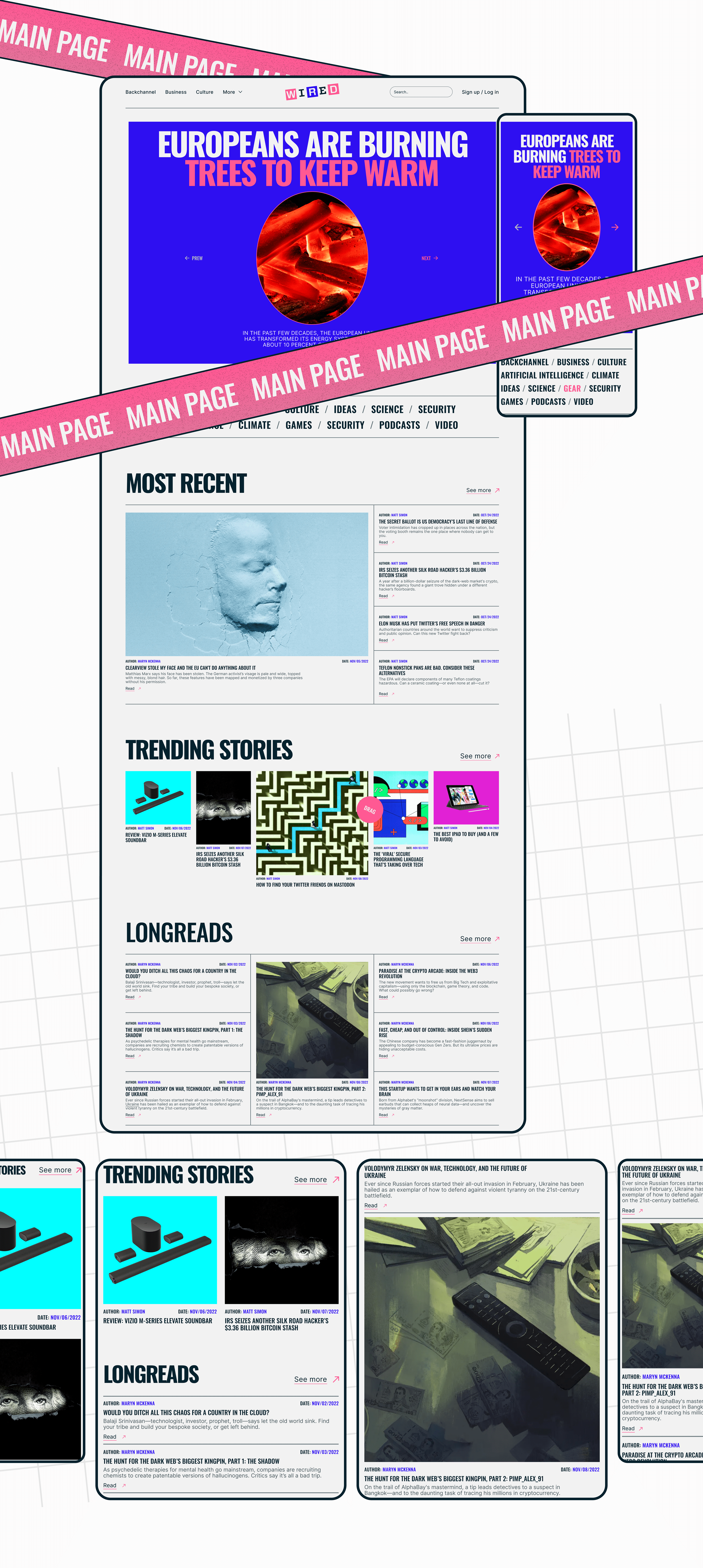WIRED - Redesign Concept — Изображение №2 — Интерфейсы на Dprofile