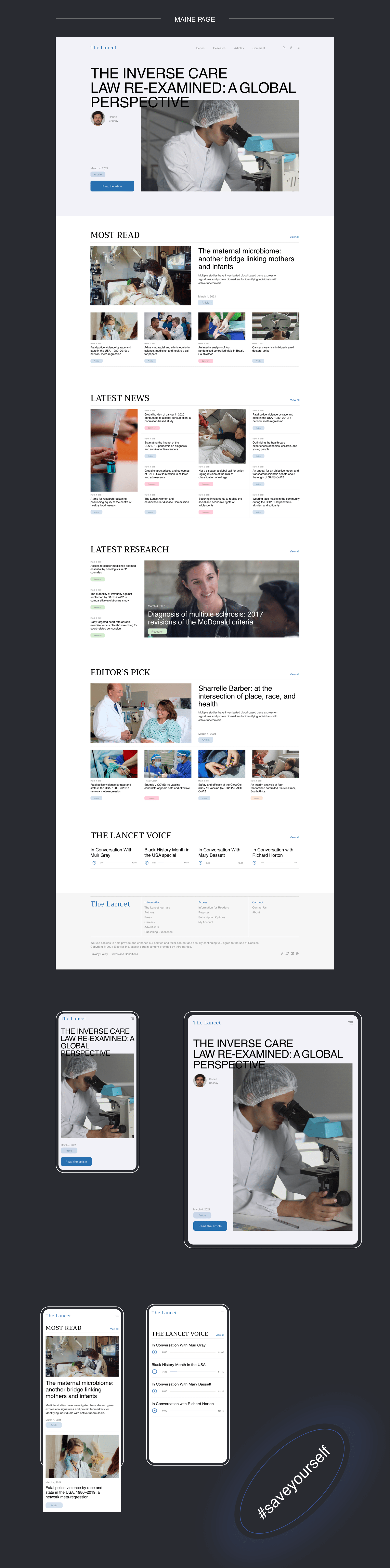The Lancet - News Portal — Изображение №3 — Интерфейсы на Dprofile