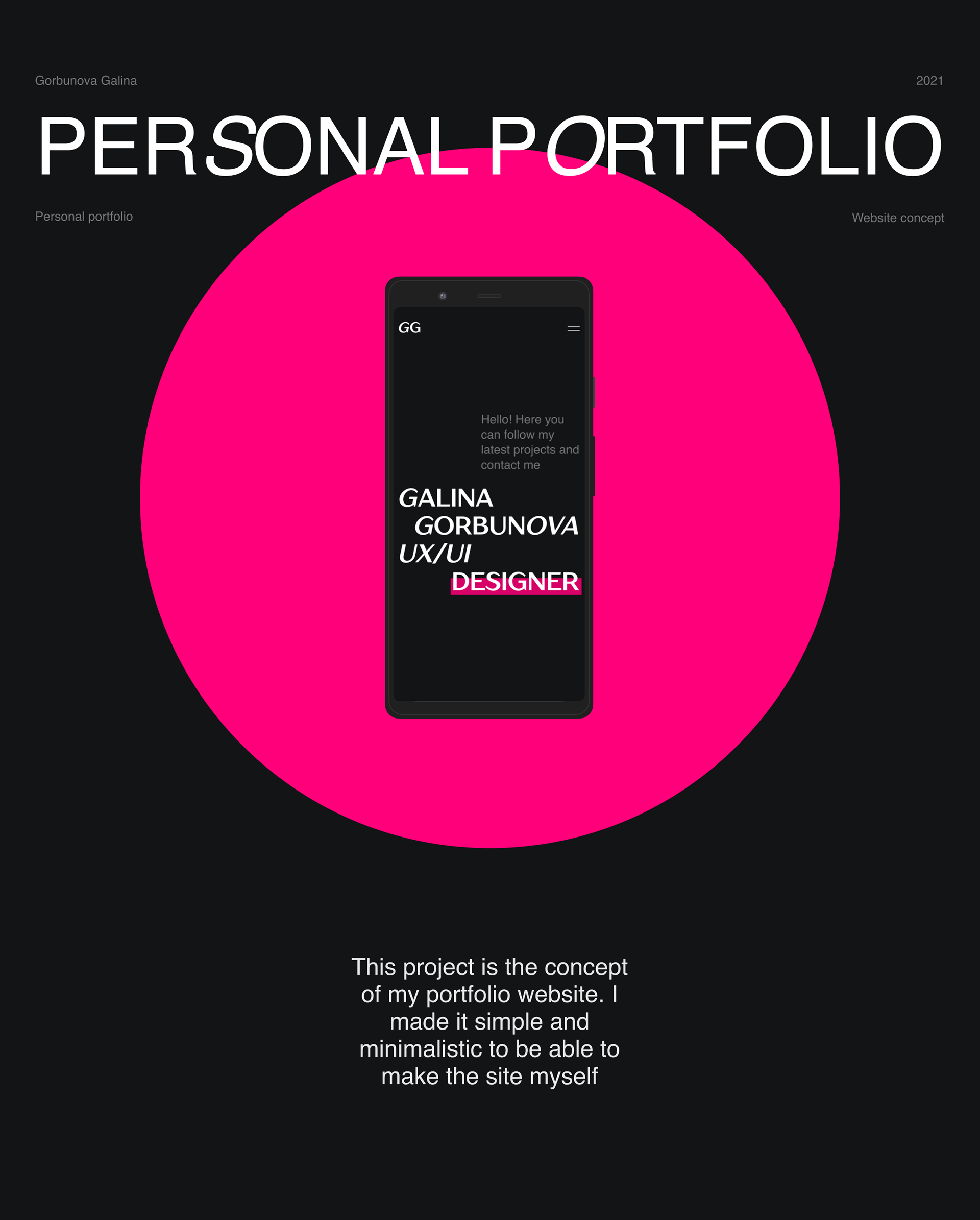 Personal portfolio — Изображение №1 — Интерфейсы на Dprofile