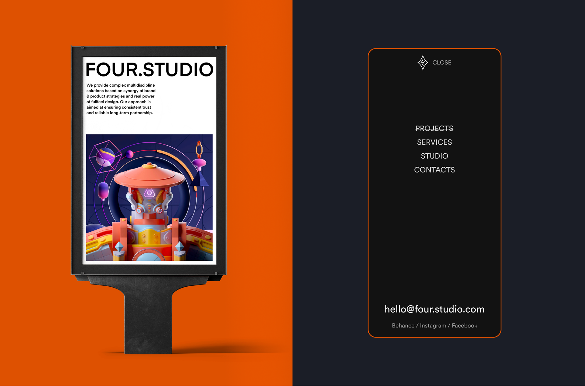 FOUR.STUDIO | website concept — Изображение №13 — Интерфейсы, Брендинг на Dprofile