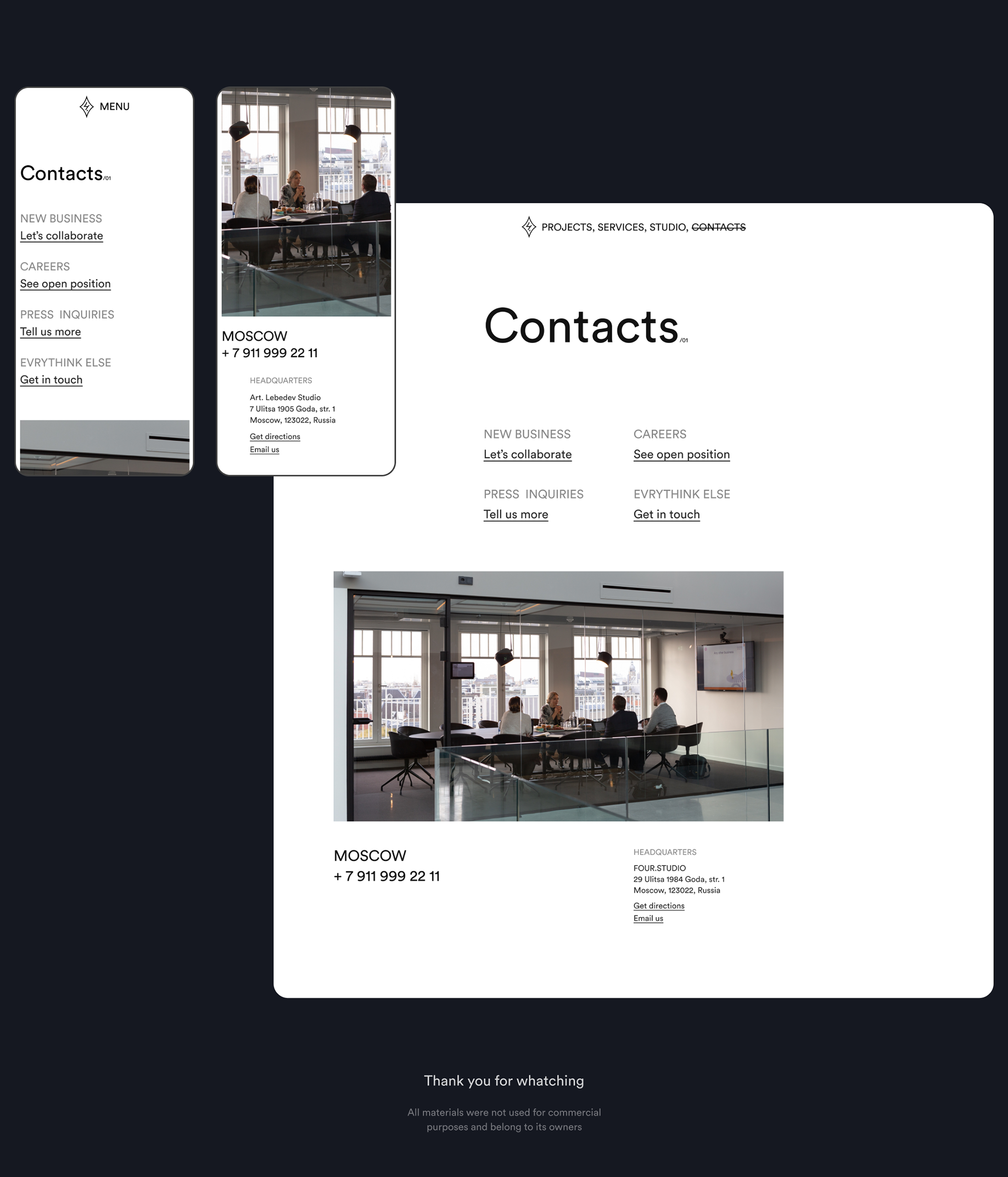 FOUR.STUDIO | website concept — Изображение №16 — Интерфейсы, Брендинг на Dprofile