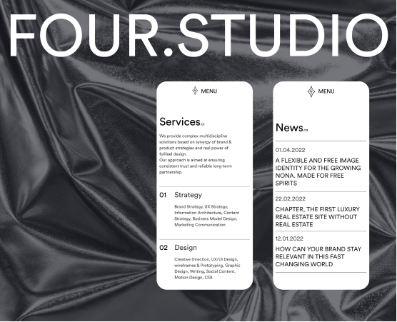 FOUR.STUDIO | website concept — Интерфейсы, Брендинг на Dprofile