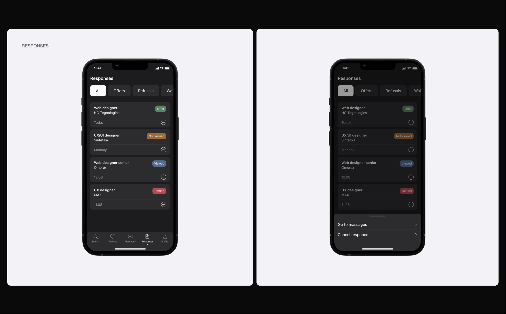 Mobile app | Career Space — Изображение №16 — Интерфейсы на Dprofile