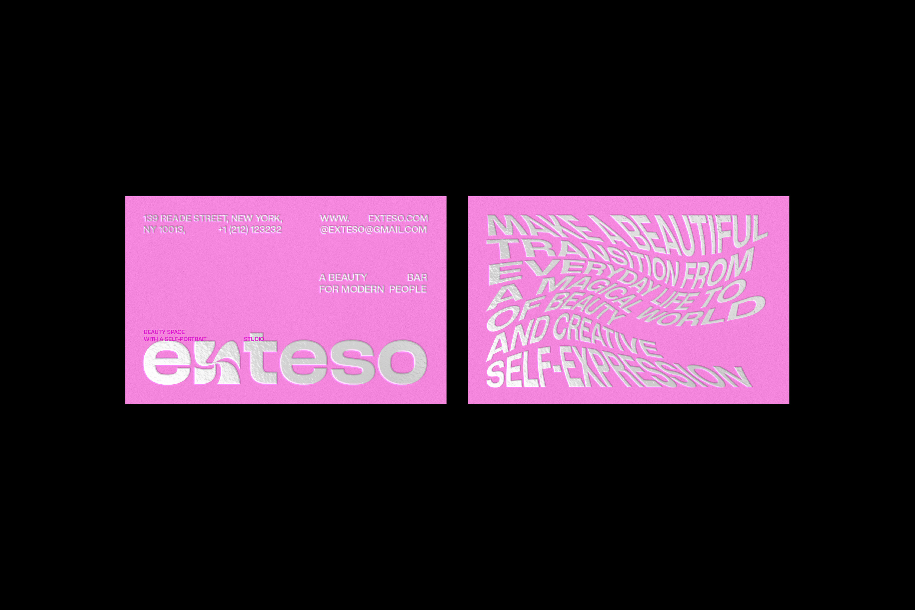 EXTESO | Айдентика для бьюти бара — Изображение №7 — Брендинг, Графика на Dprofile