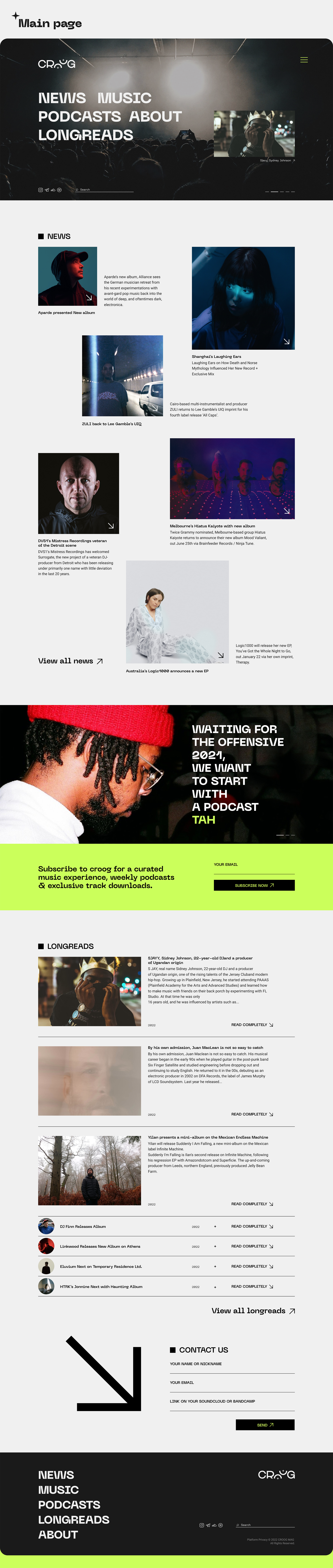 CROOG / ux ui — Изображение №8 — Интерфейсы, Брендинг на Dprofile