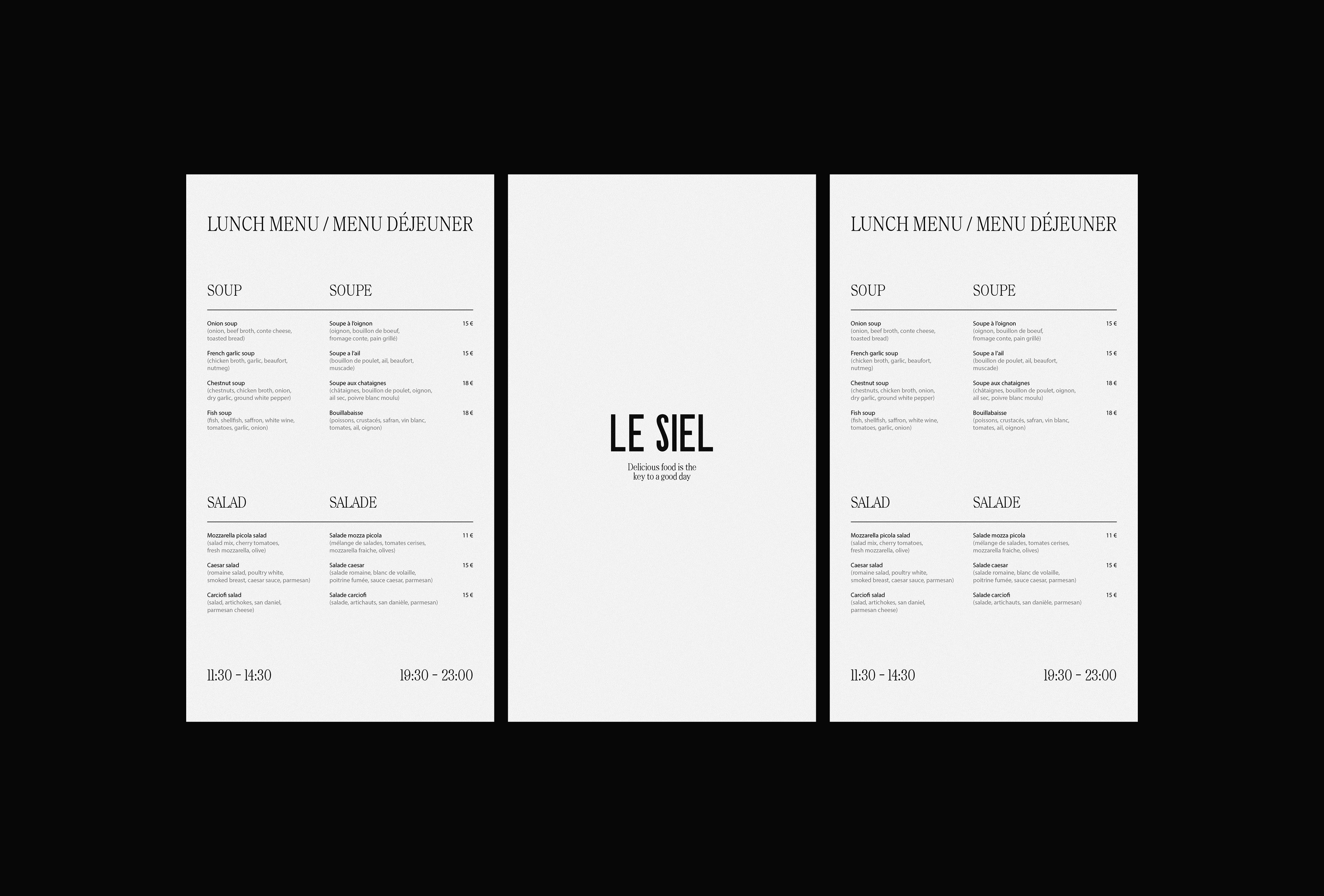 Le Siel │айдентика для ресторана — Изображение №10 — Брендинг, Графика на Dprofile