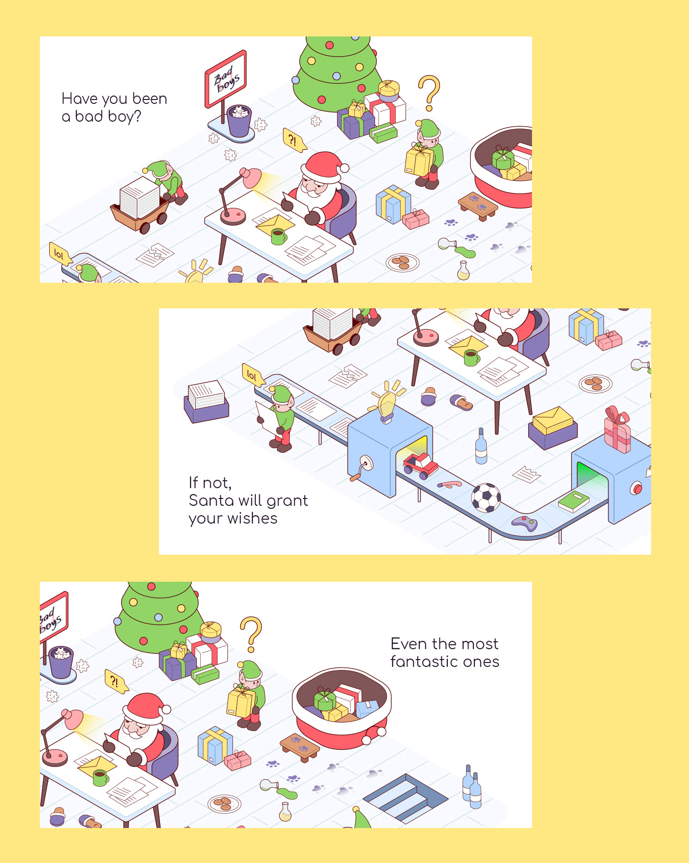 Have you been a bad boy? (Santa's workshop) — Изображение №3 — Иллюстрация на Dprofile