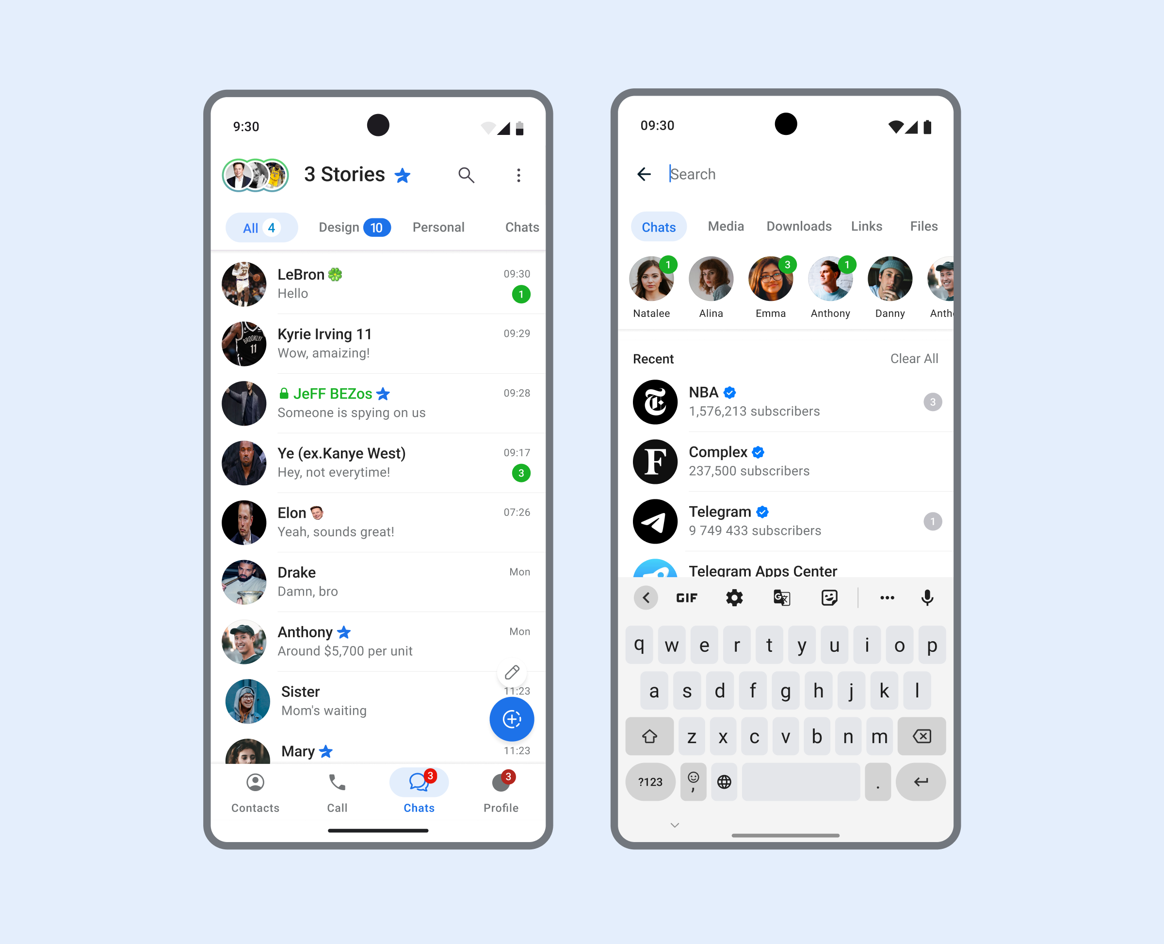 Telegram Android Call — Интерфейсы на Dprofile