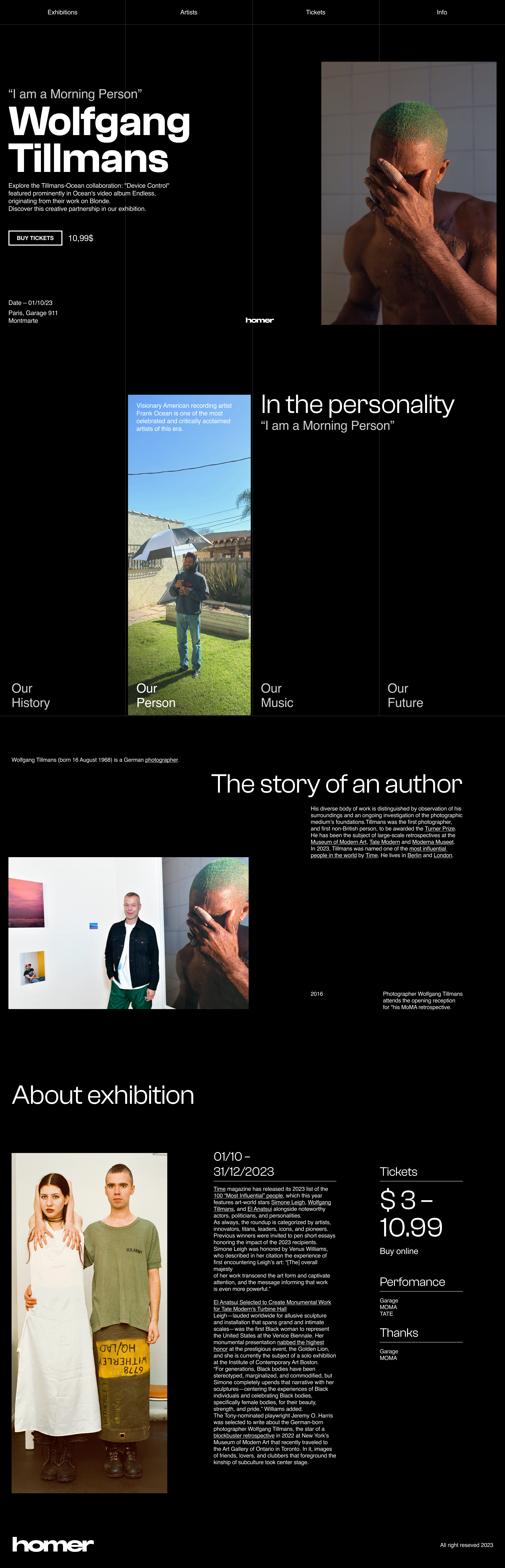 Frank Ocean - Wolfgang exhibition — Изображение №1 — Интерфейсы на Dprofile